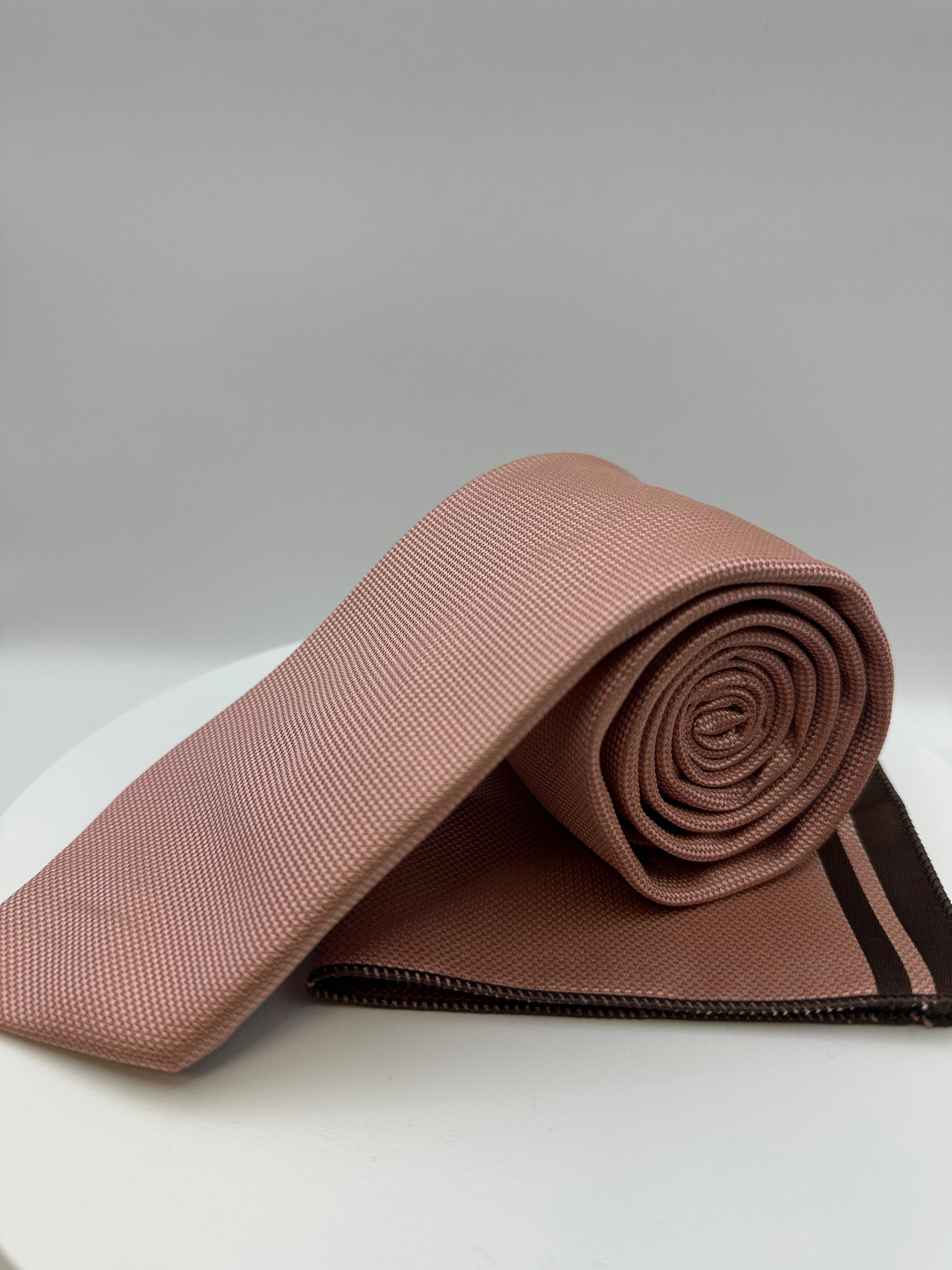 Oud Roze Klassiek - Stropdas en Pochet - Model SP1060