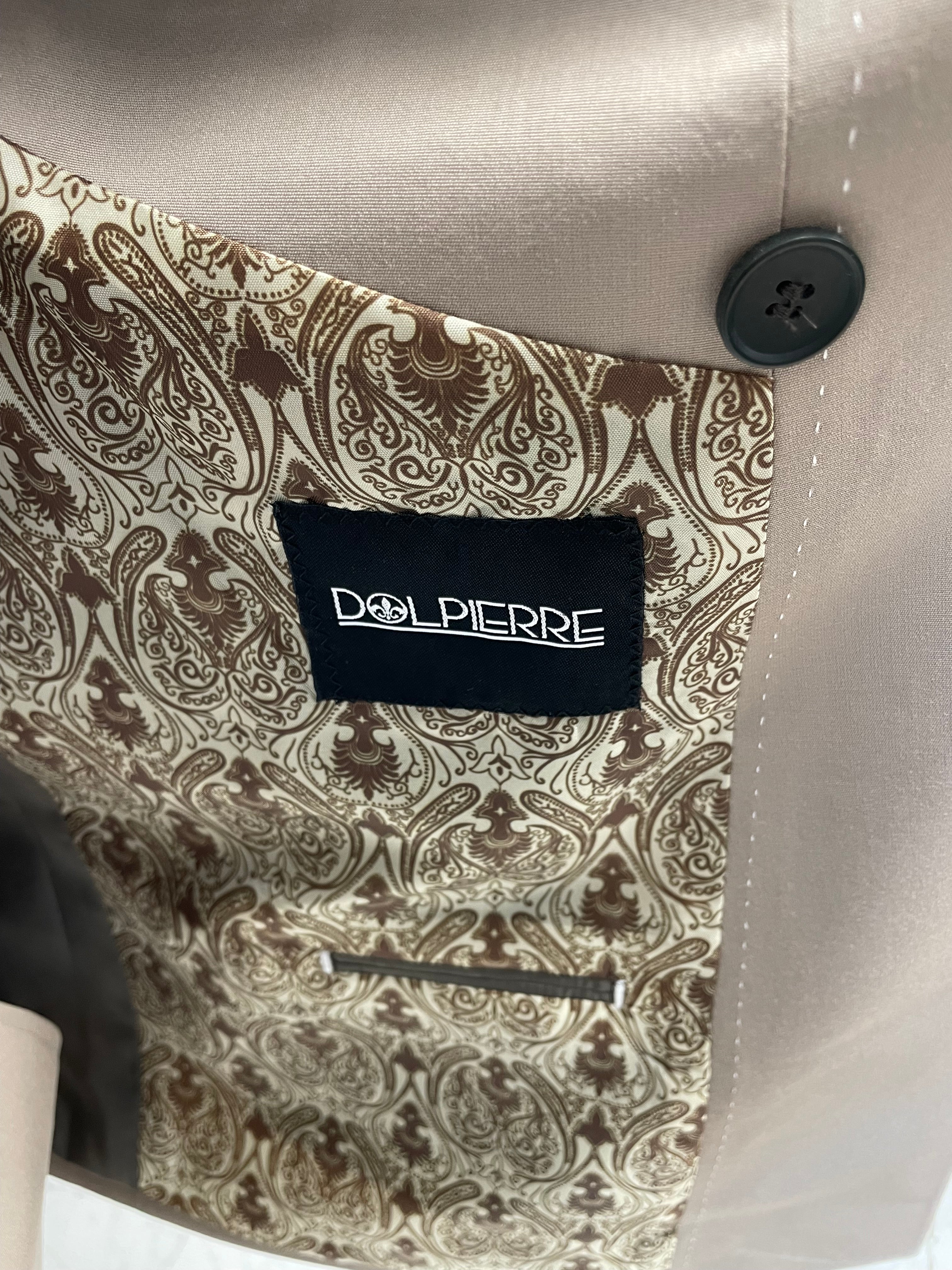 Milano Taupe Double Breasted Heren 2-delig Pak Klassiek