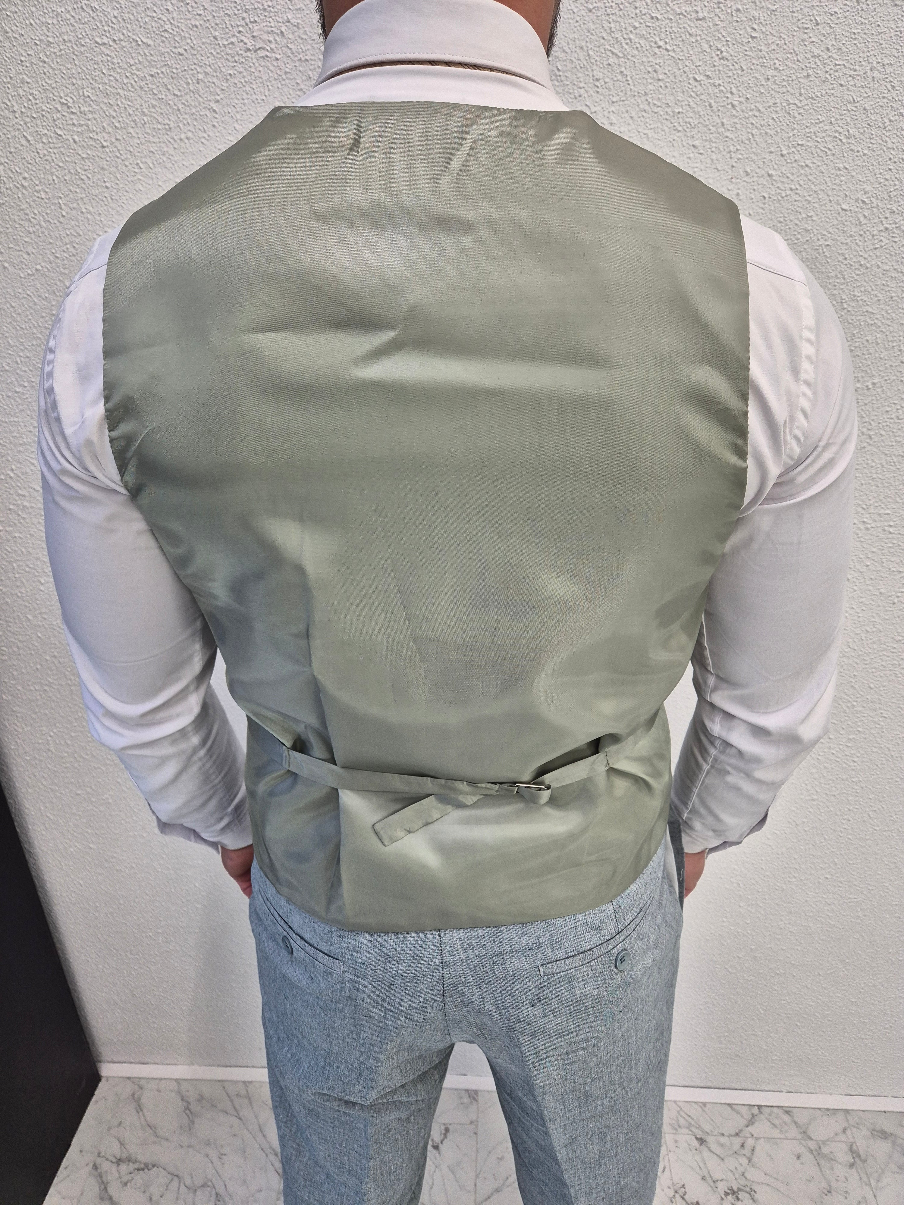 Cannes Heren 3-delig Pak Turquoise Blauw Patroon