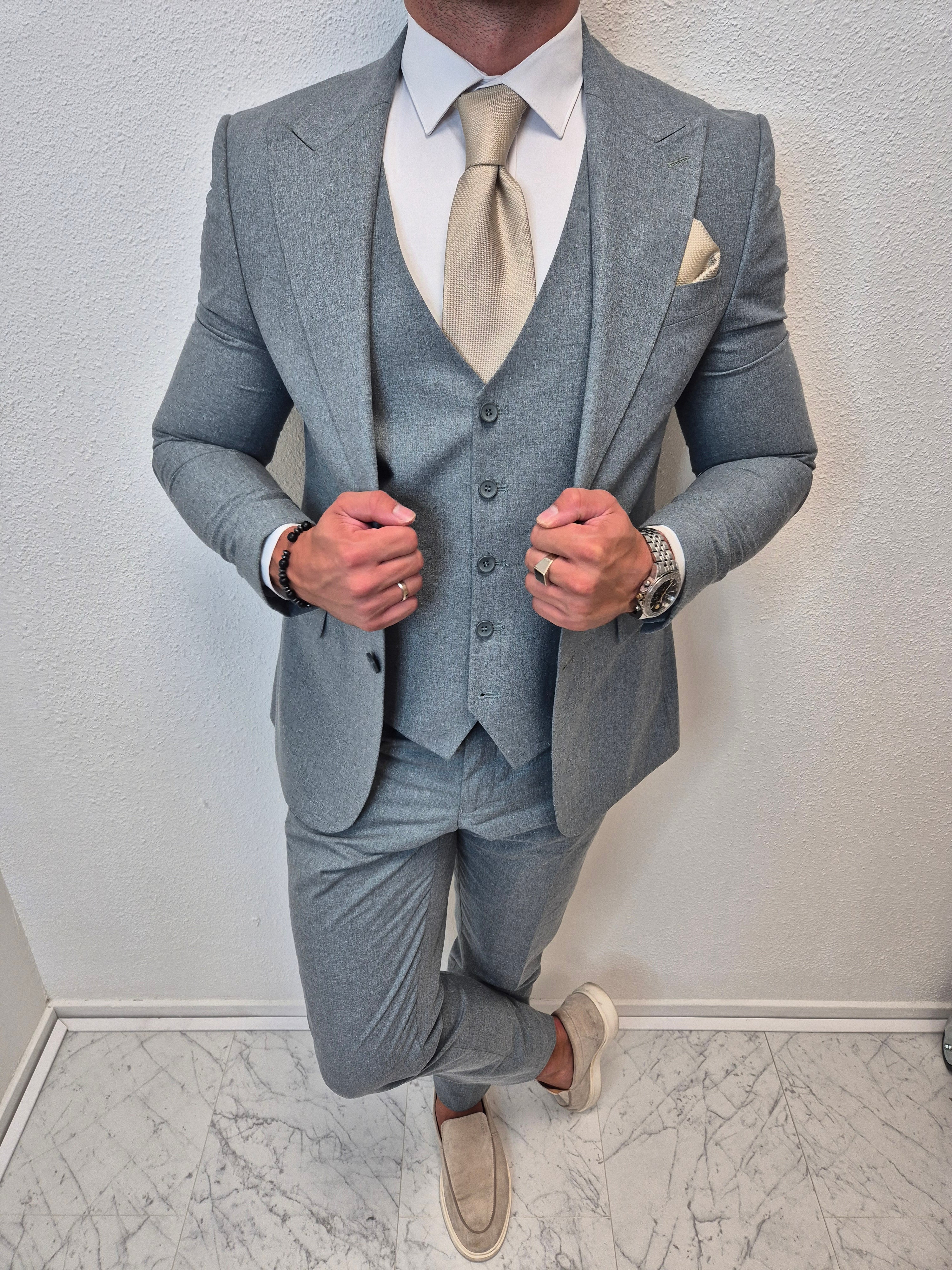 Capri Aquamarijn Groen 3-delig Pak Patroon