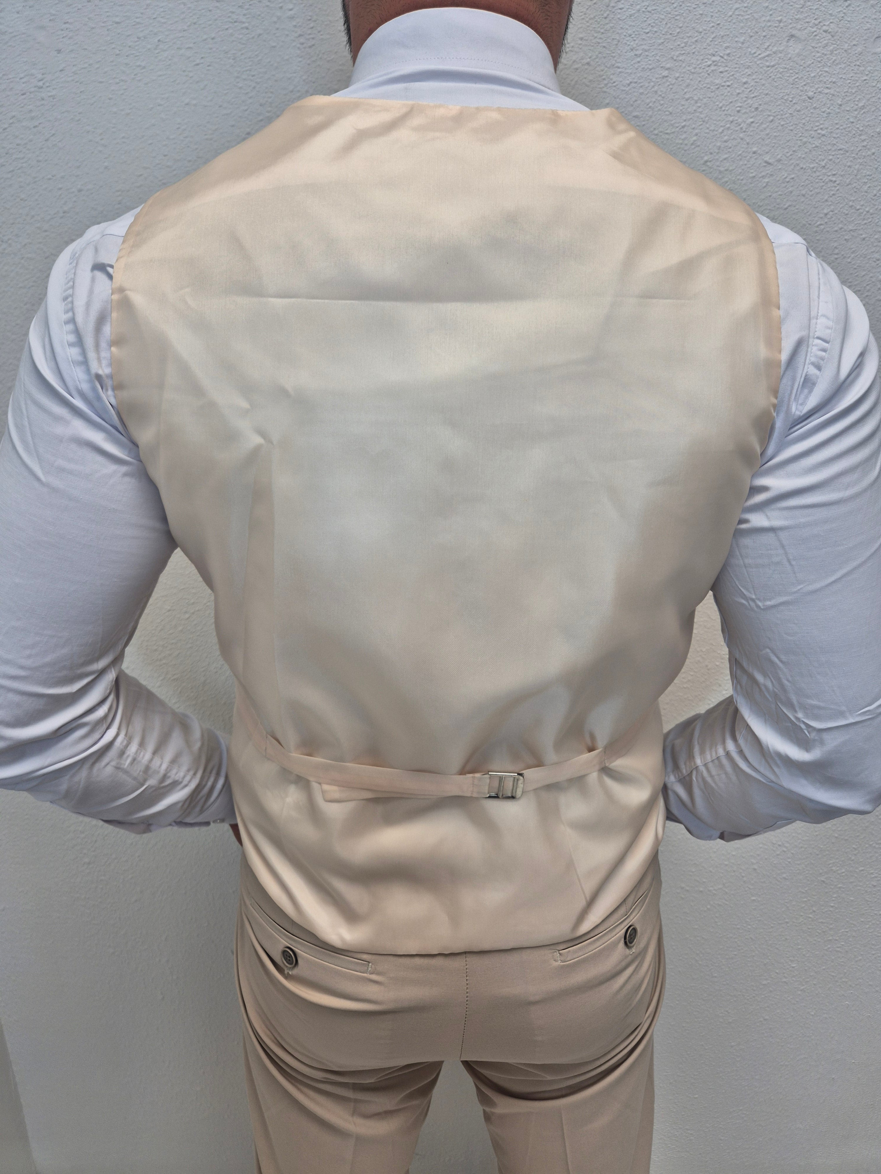 Casablanca Honing Beige Heren 3-delig Pak Klassiek