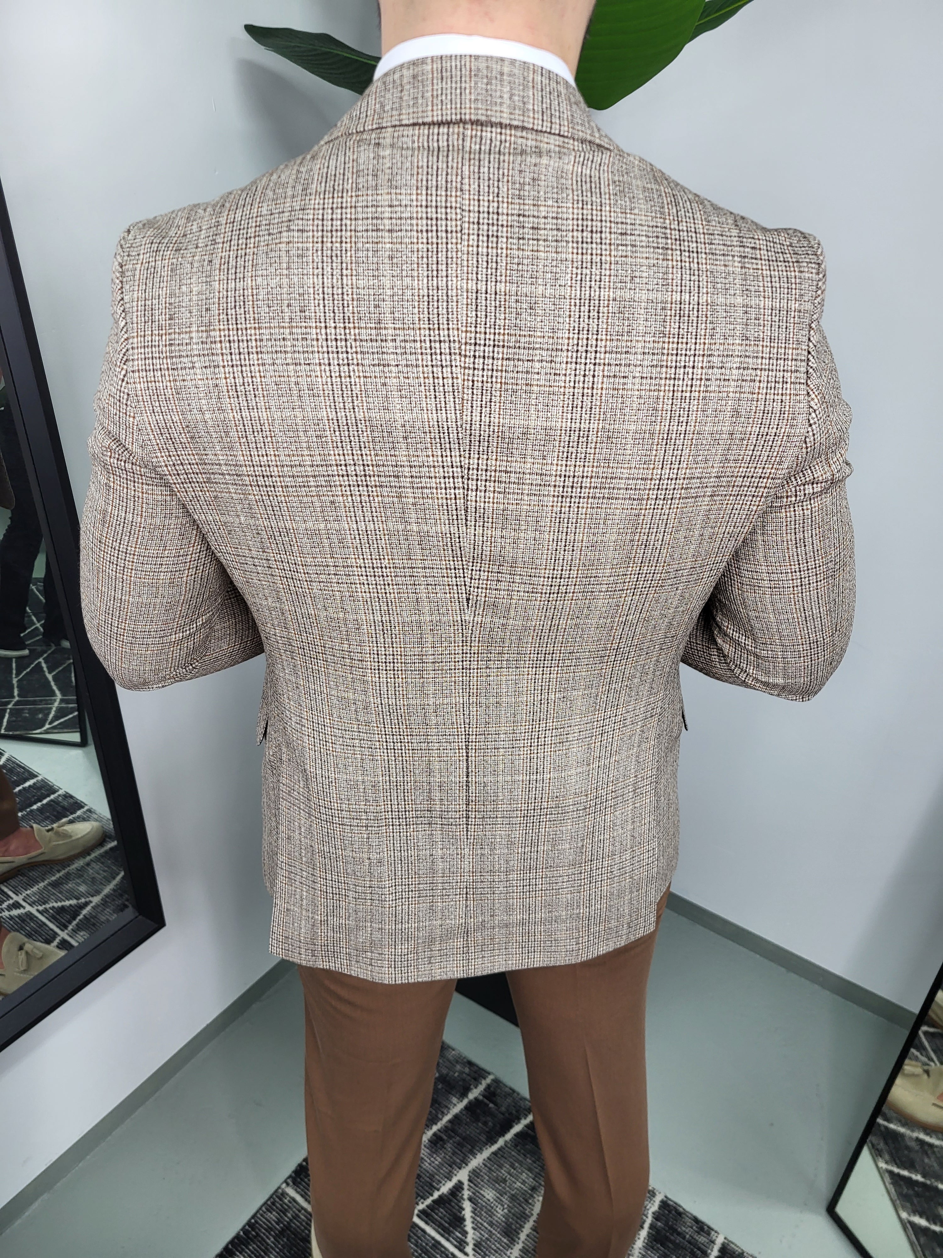 Ibiza Heren 3-delig Pak Beige Bruin Combi