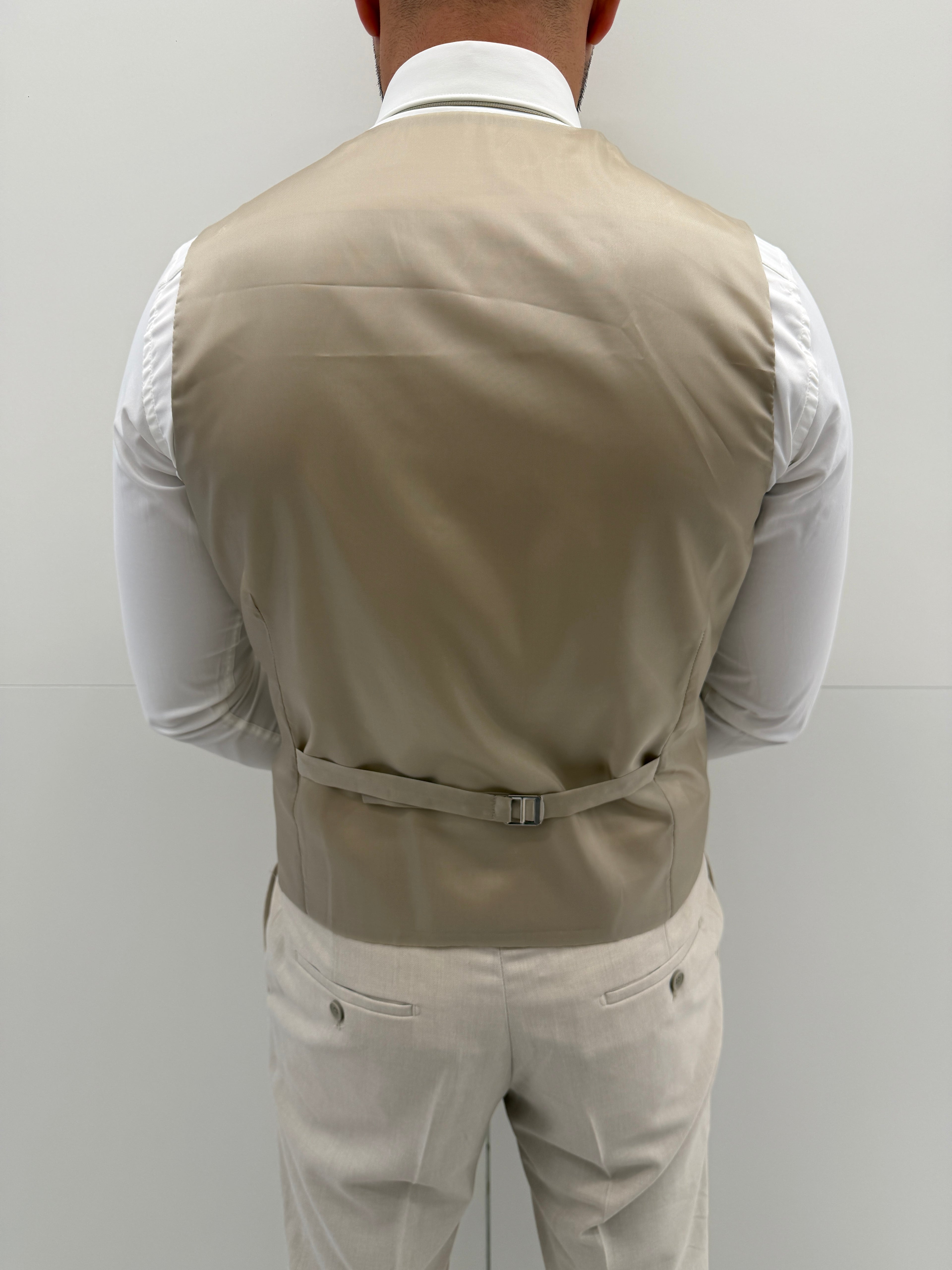 Lunavera Beige Patroon Heren 3-delig Pak
