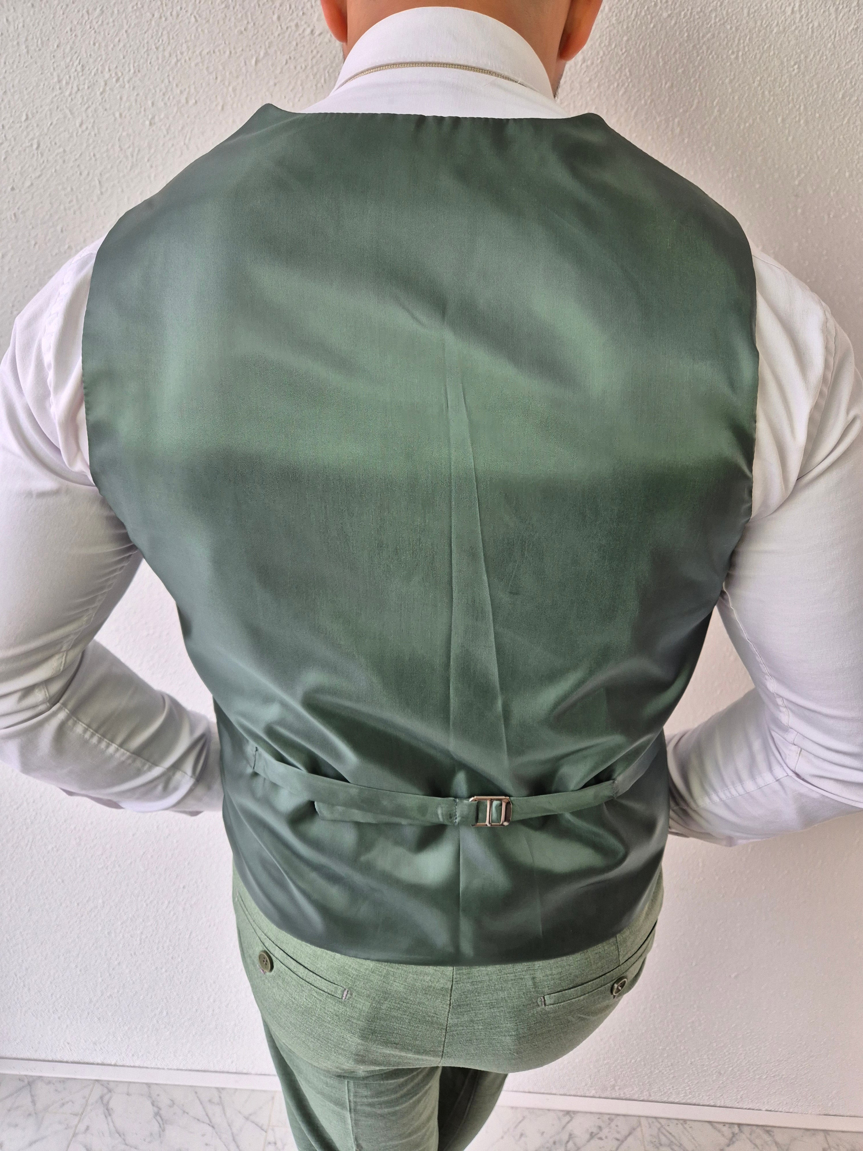 Portofino Heren 3-delig Pak Groen Patroon