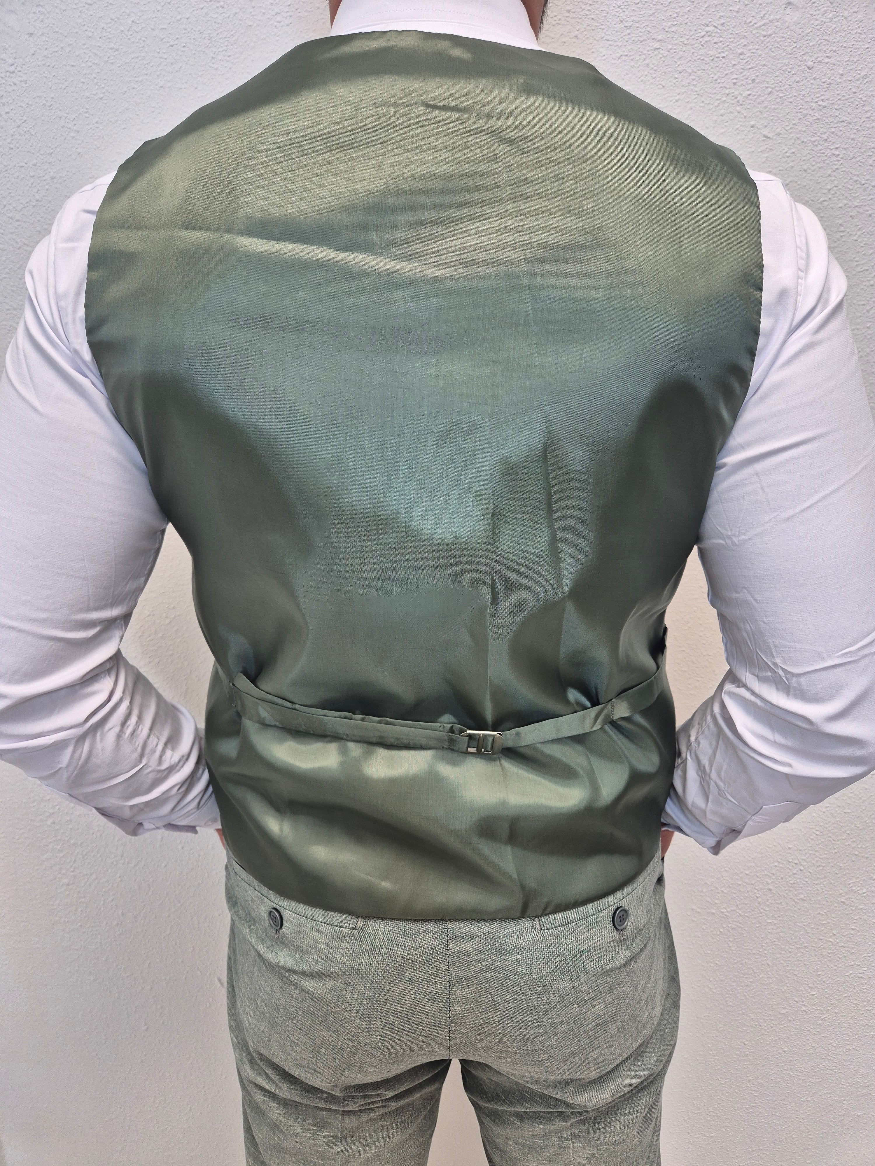 Rhodos Pastel Groen Heren 3-delig Pak Patroon