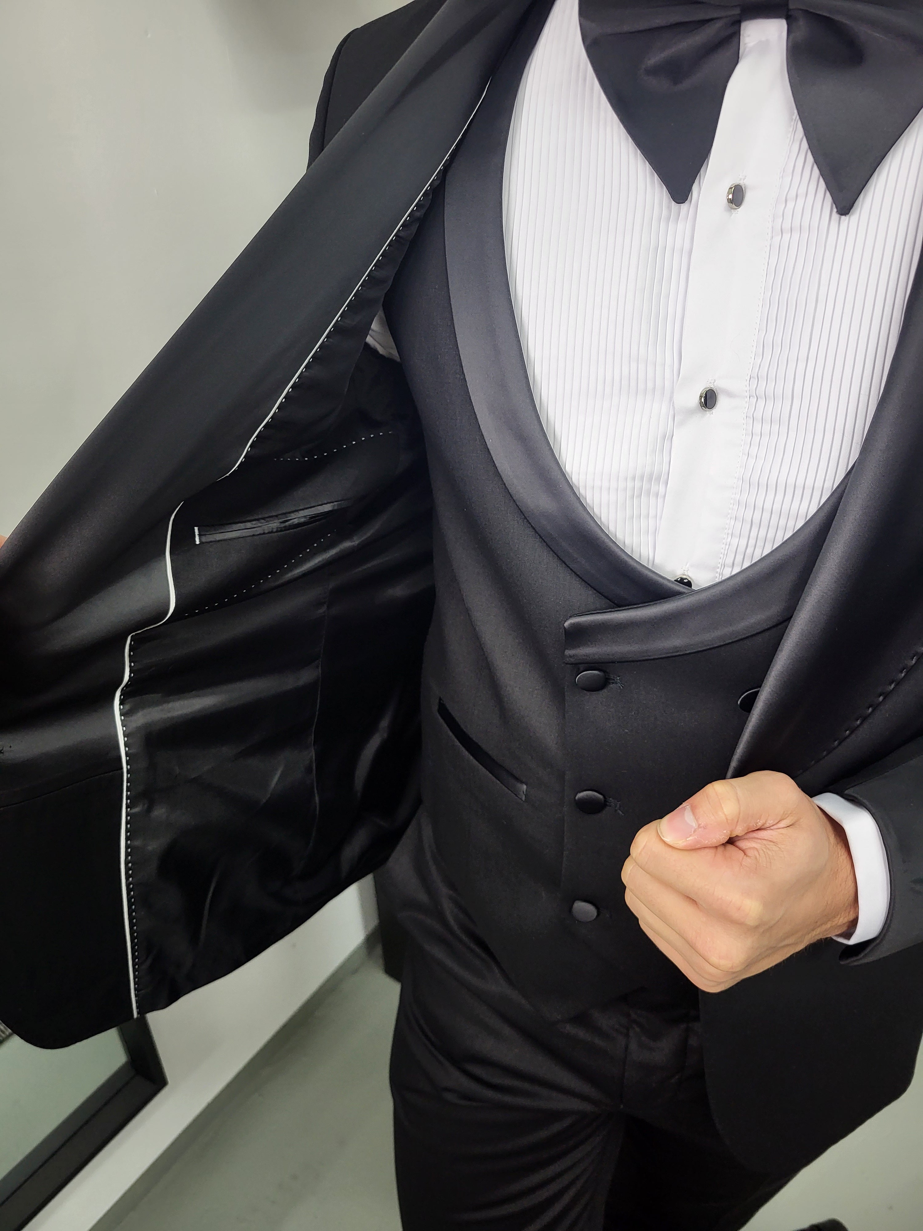 Havana Smoking Heren 3-delig Trouw Pak Tuxedo Zwart