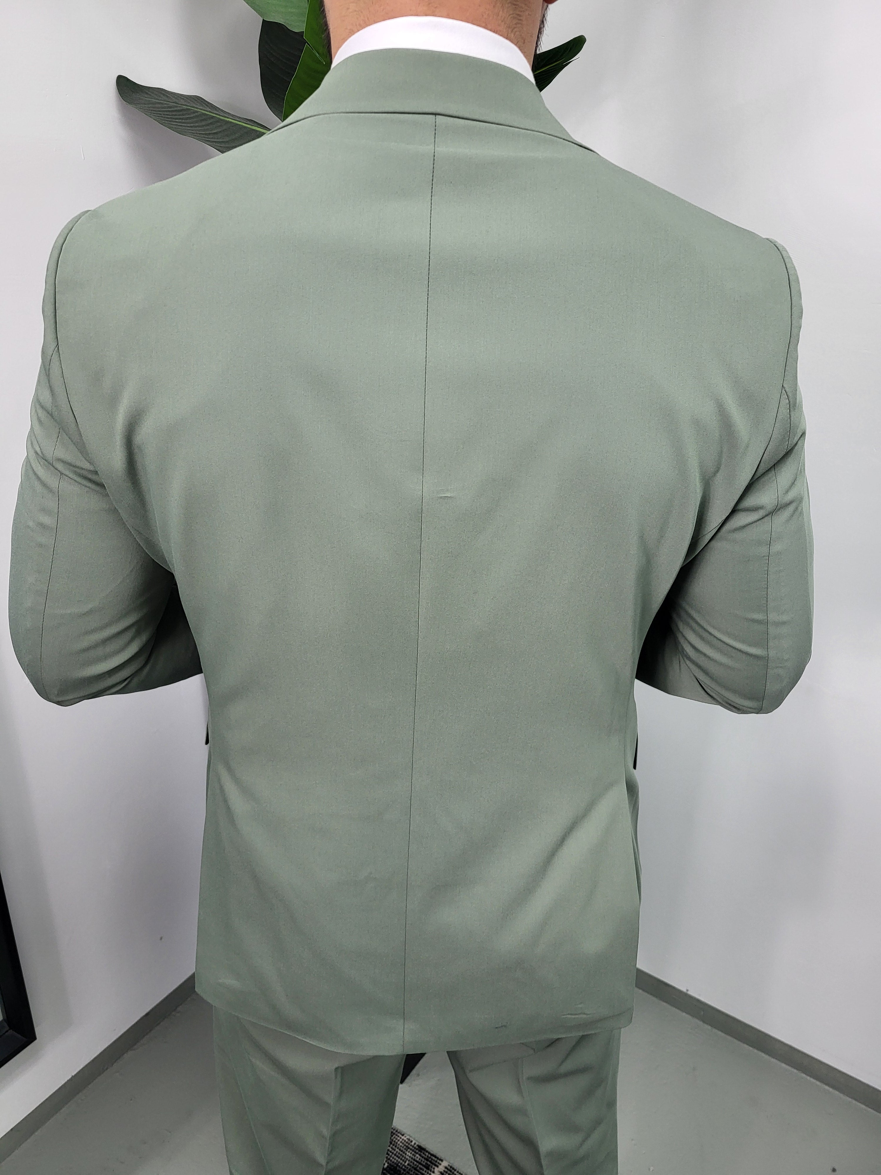 Toscane Pastel Groen Heren 3-delig Pak Klassiek