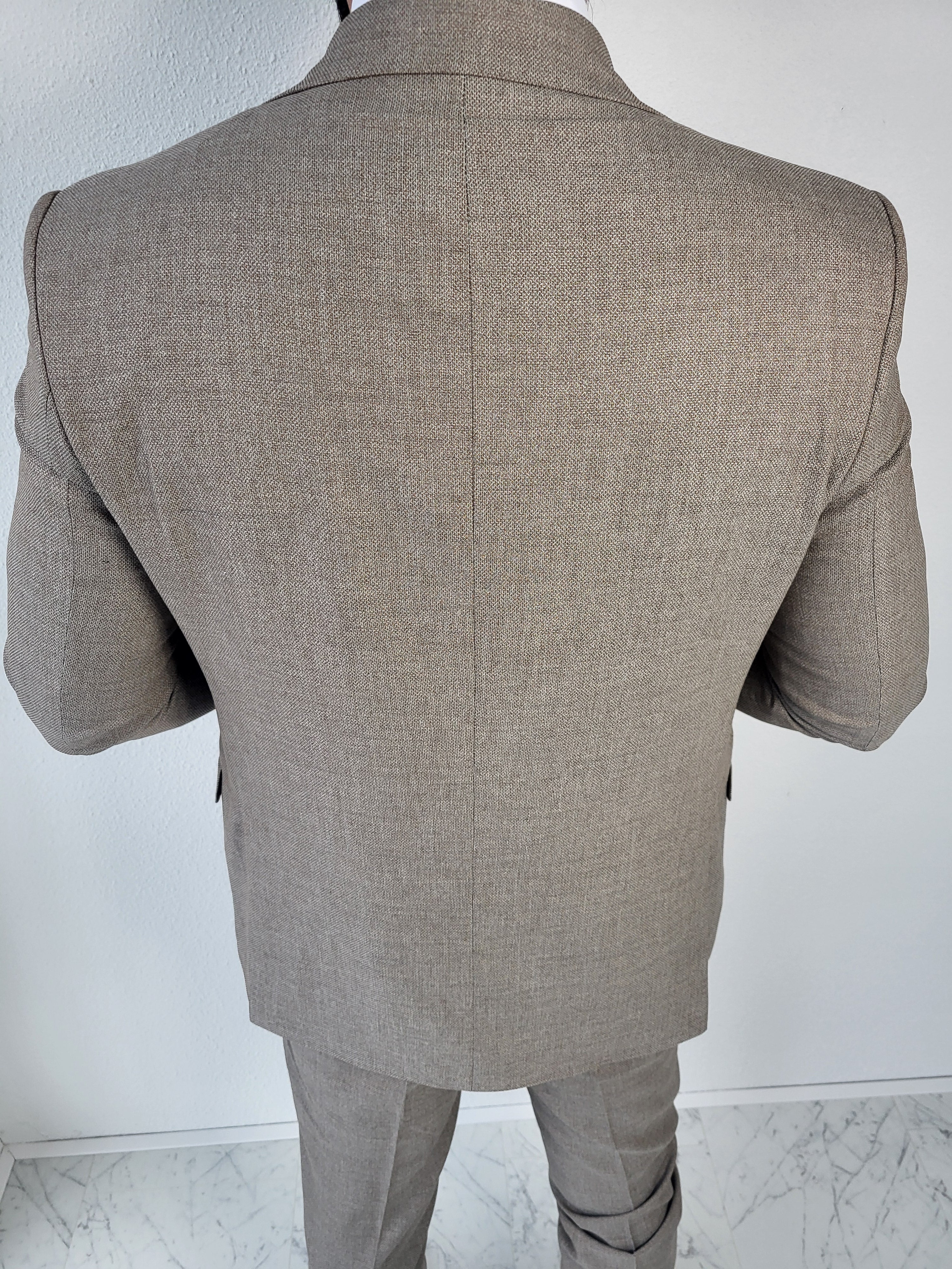 Toscane Taupe Pastel Bruin Heren 3-delig Pak