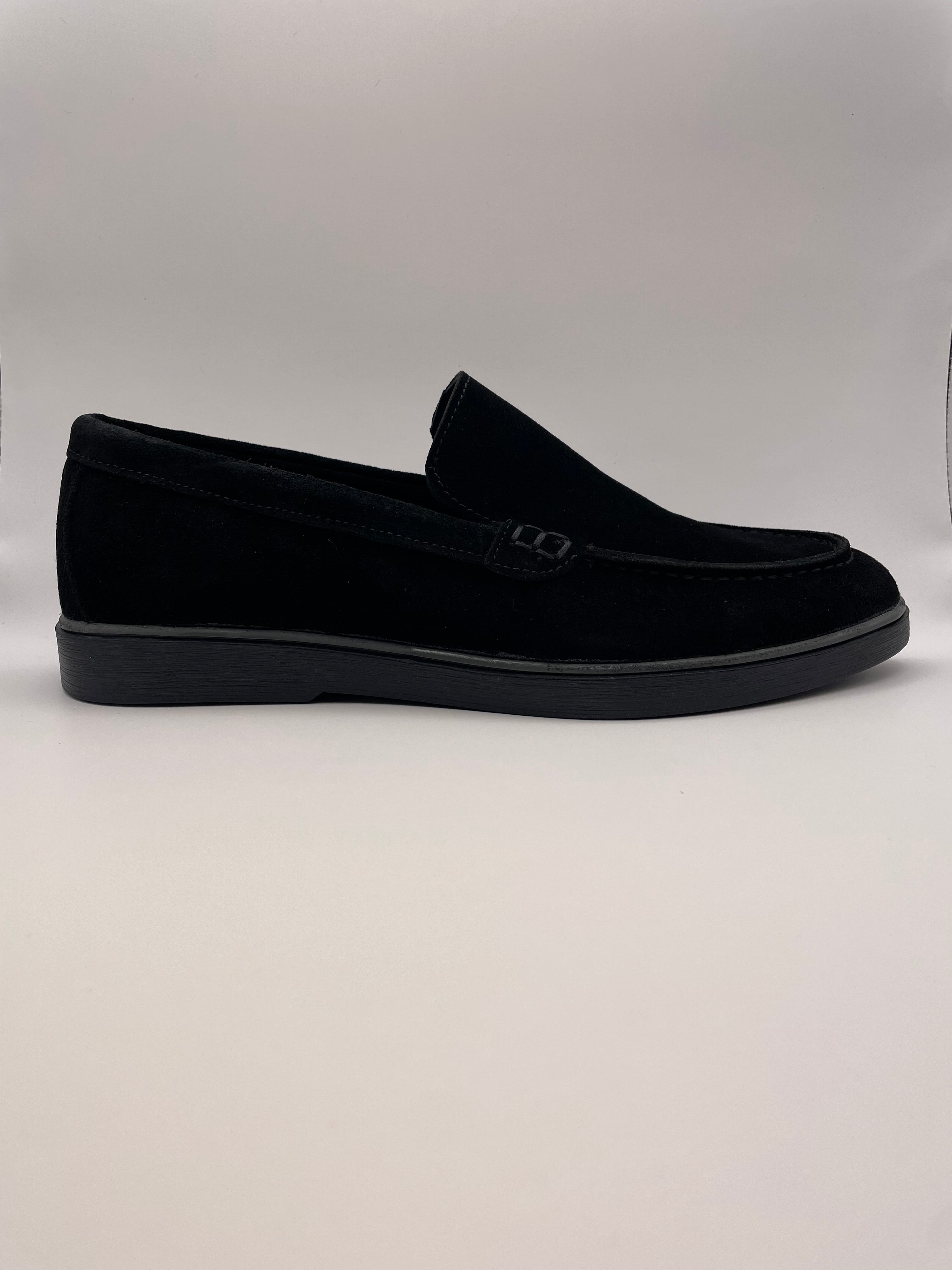 Nerano Zwart Suede - Loafers - Instappers