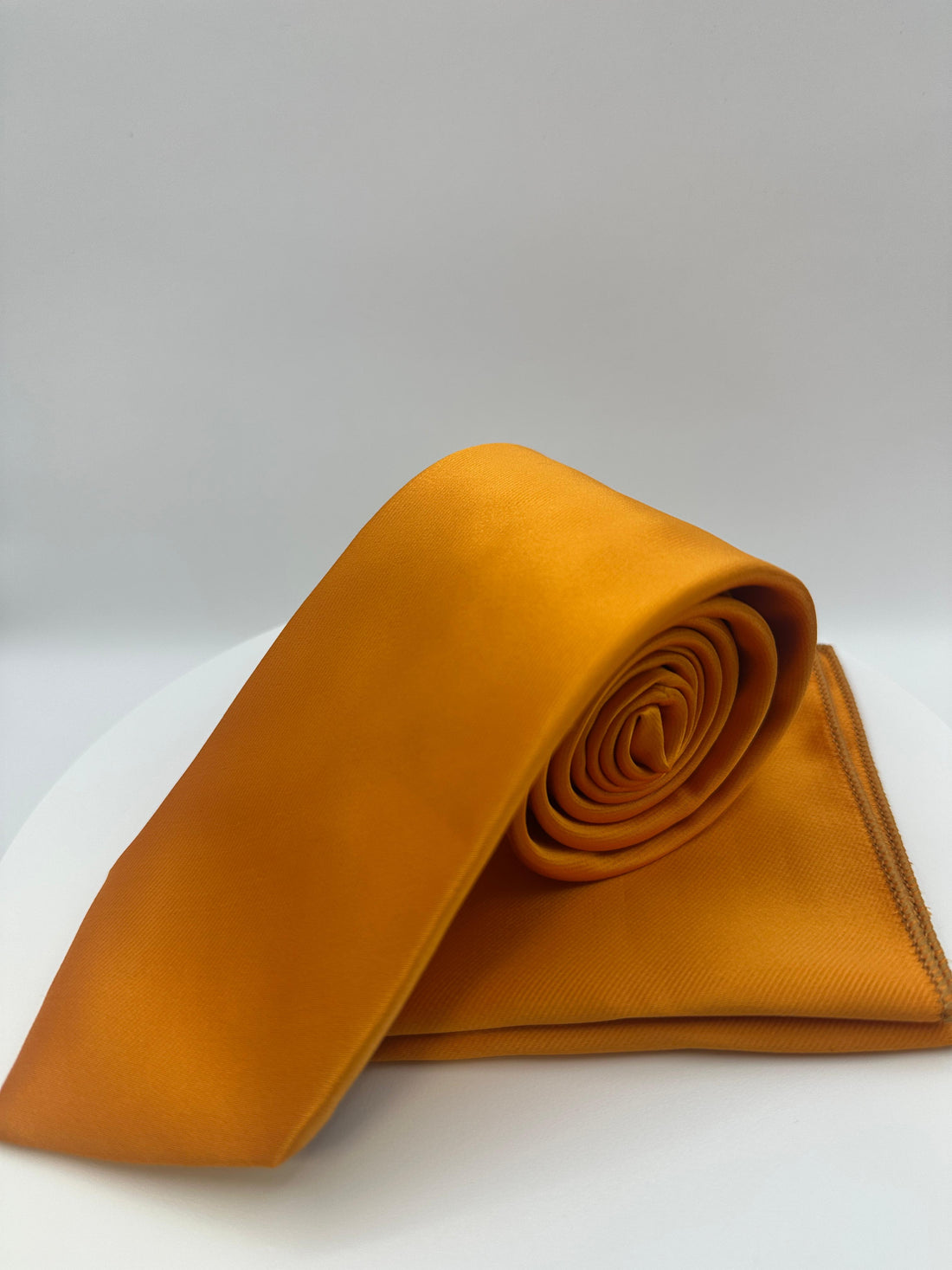 Oranje Satijn - Stropdas en Pochet - Model SP1050