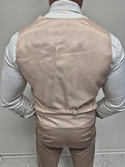 Milano Taupe Heren 3-delig Pak Klassiek