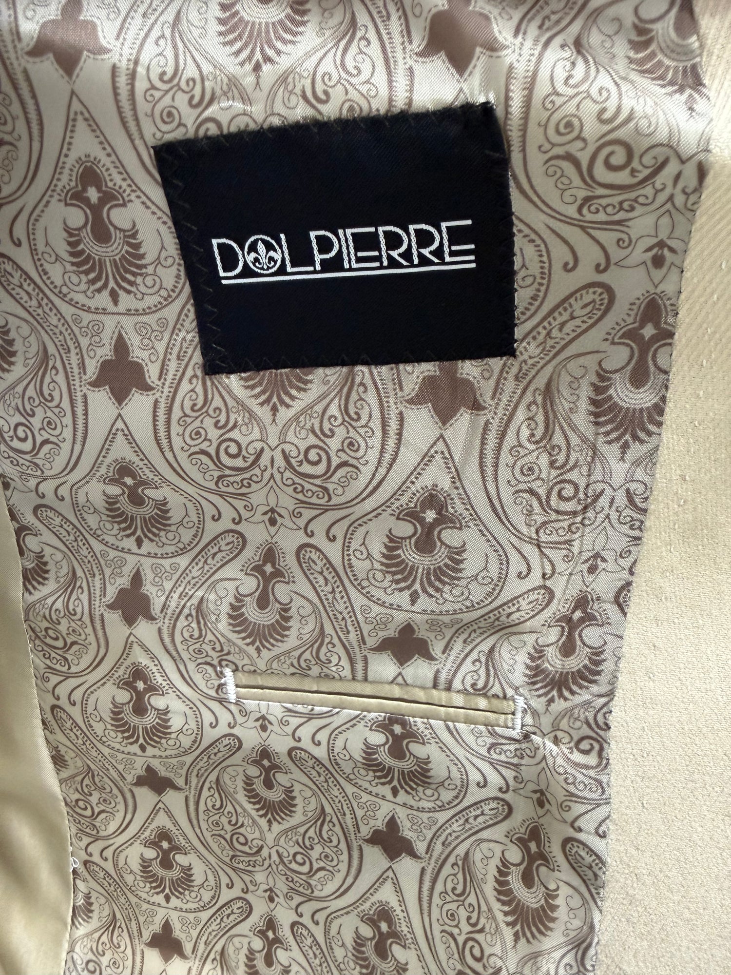 Malibu Double Breasted Beige Patroon Heren Pak