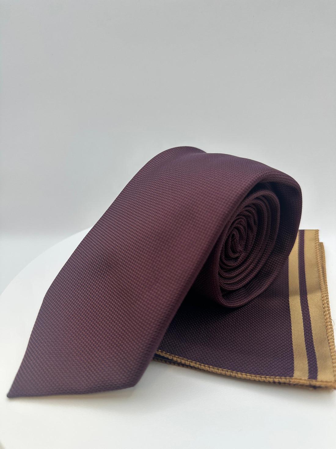 Bordeaux Klassiek - Stropdas en Pochet - Model SP1048