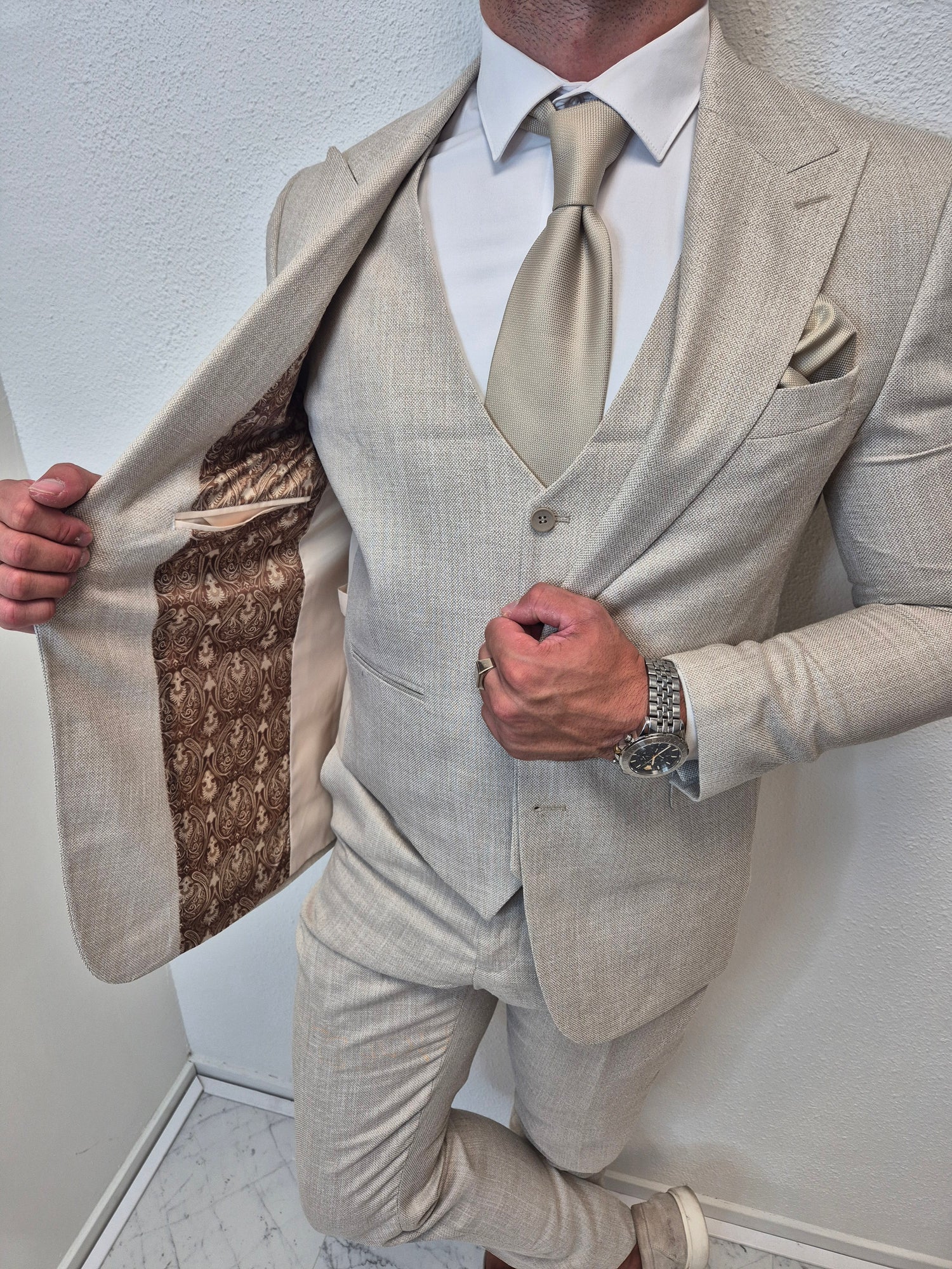 Capri Beige 3-delig Pak Patroon
