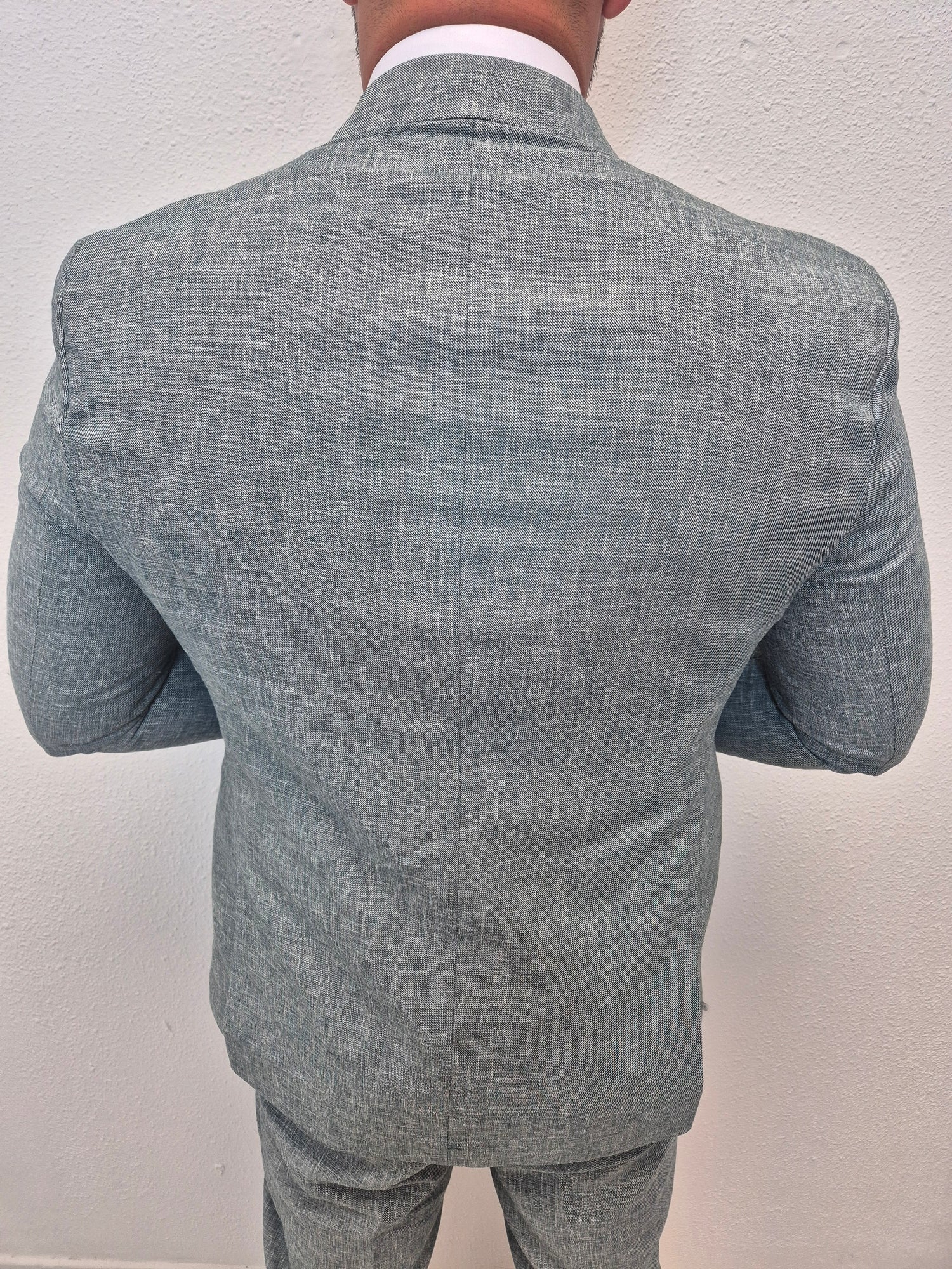 Capri Pastel Groen Heren 3-delig Pak Patroon