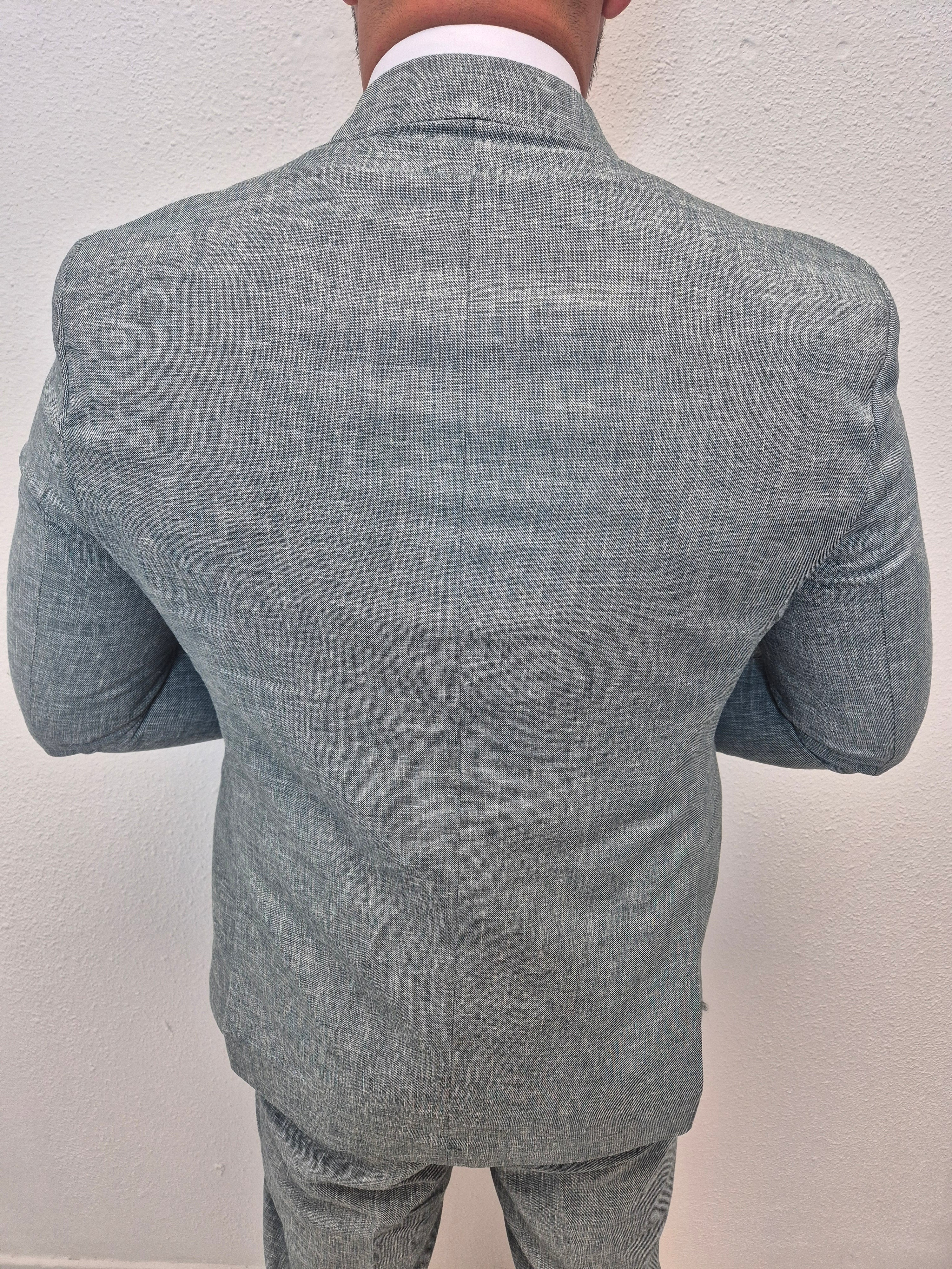 Capri Pastel Groen Heren 3-delig Pak Patroon