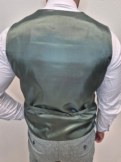 Capri Pastel Groen Heren 3-delig Pak Patroon