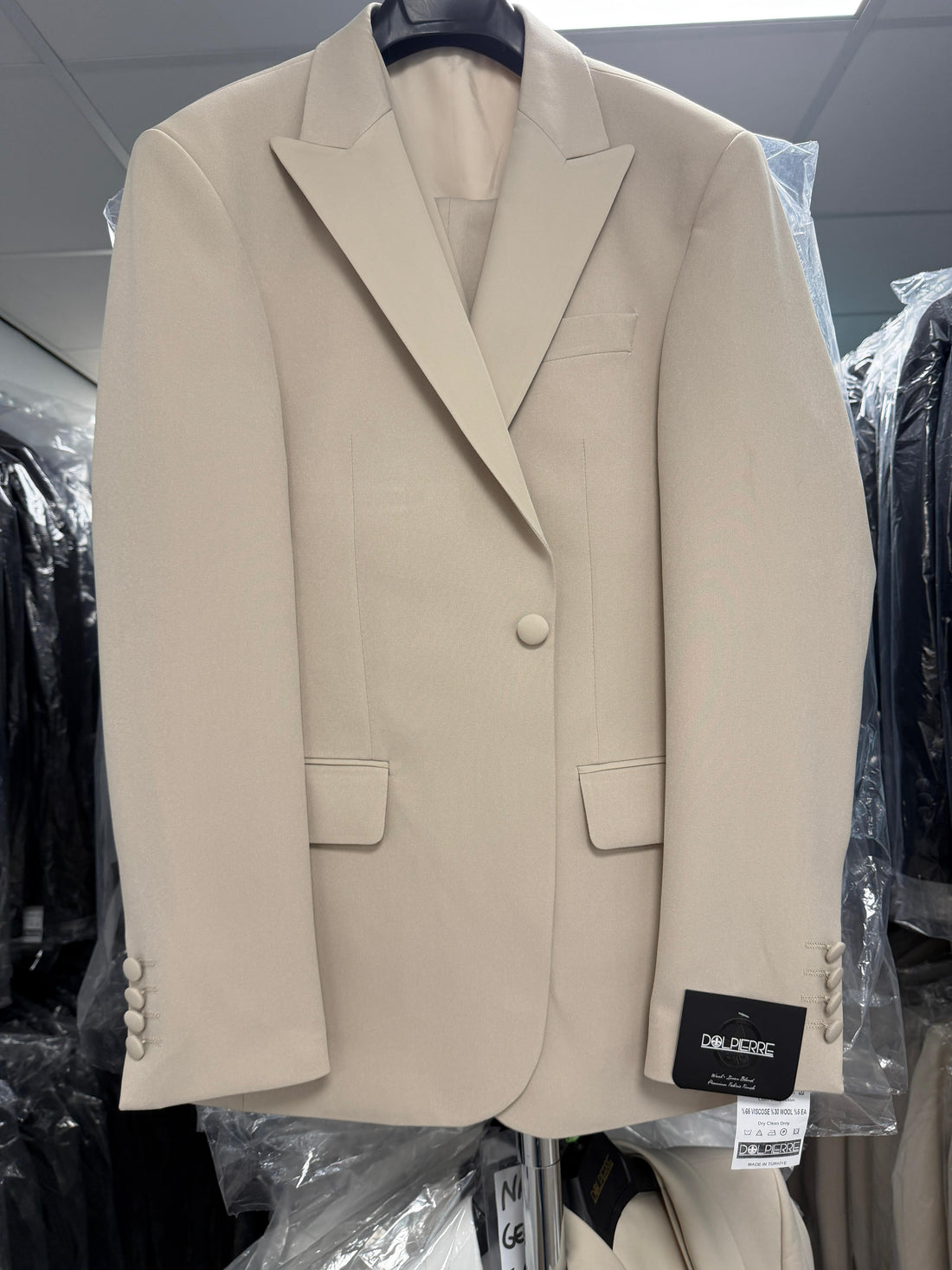 Napoli Beige Heren 3-delig Smoking Tuxedo Pak