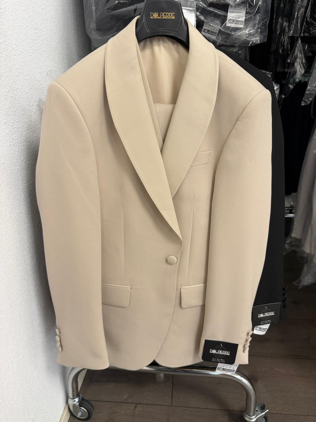 Napoli Shawl Lapel Beige Heren 3-delig Smoking Tuxedo Pak