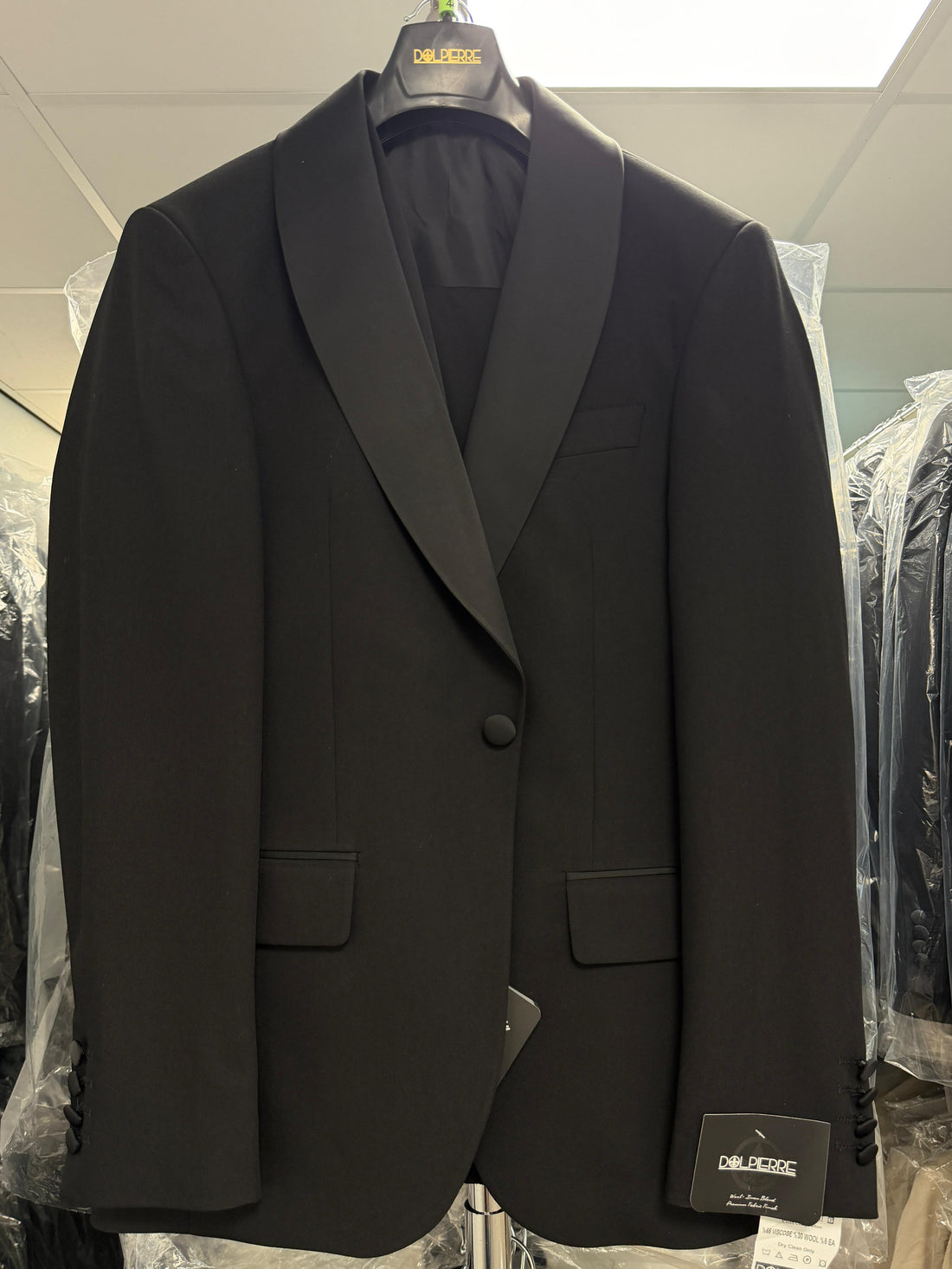 Napoli Shawl Lapel Zwart Heren 3-delig Smoking Tuxedo Pak