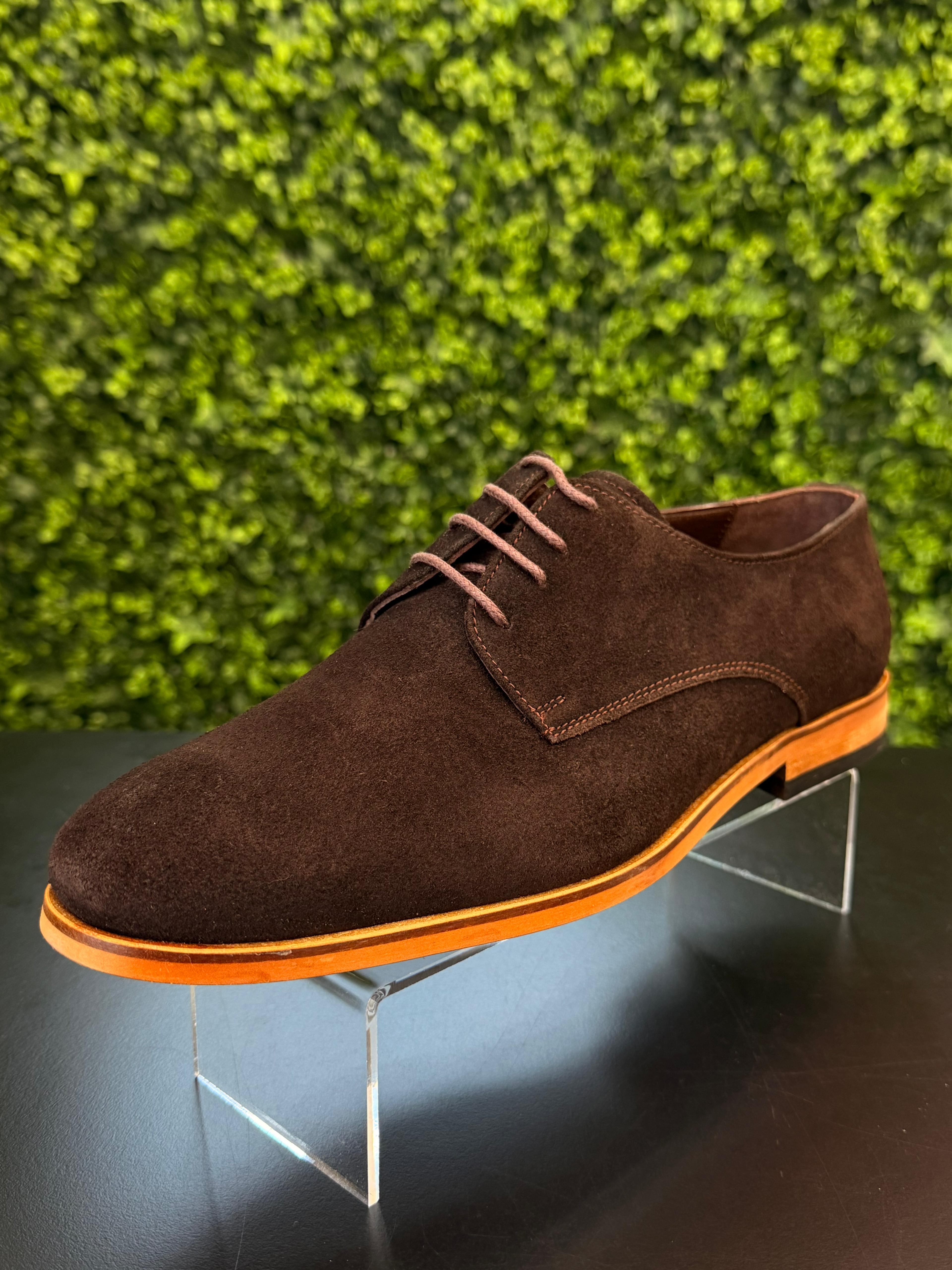 Oxford Donker Bruin Suede Veterschoenen