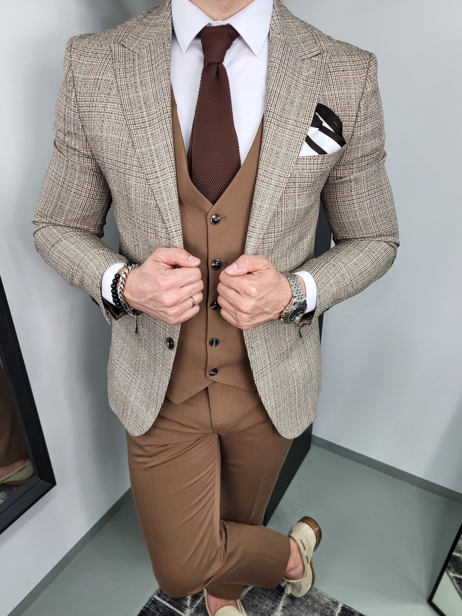 Heren Pak | Slim Fit 3-Delig | Elegante Kleding | Bruiloft Look Heren Pak | Slim Fit 3-Delig | Elegante Kleding | Bruiloft Look
