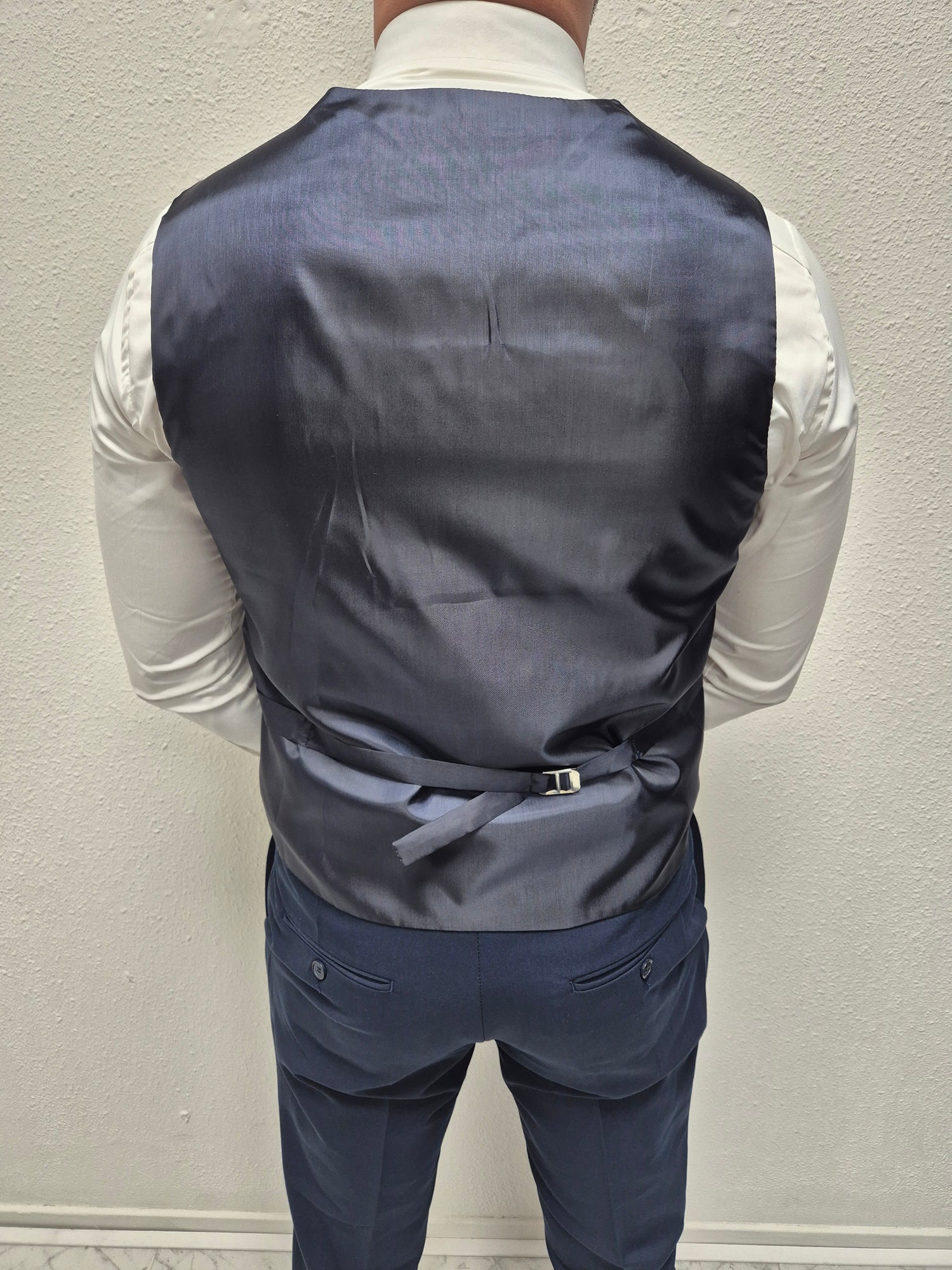 Malibu Marine Blauw Heren 3-delig Pak Klassiek