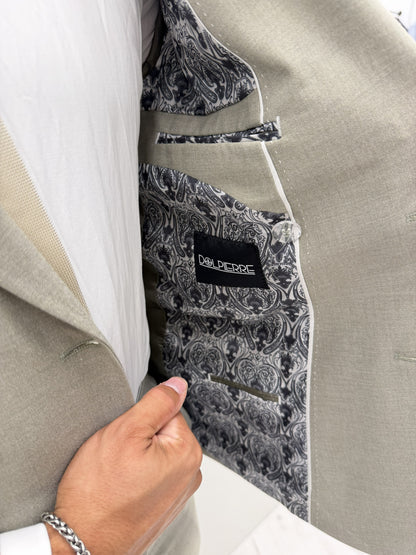 Malibu Sage Groen Double Breasted Heren 2-delig Pak