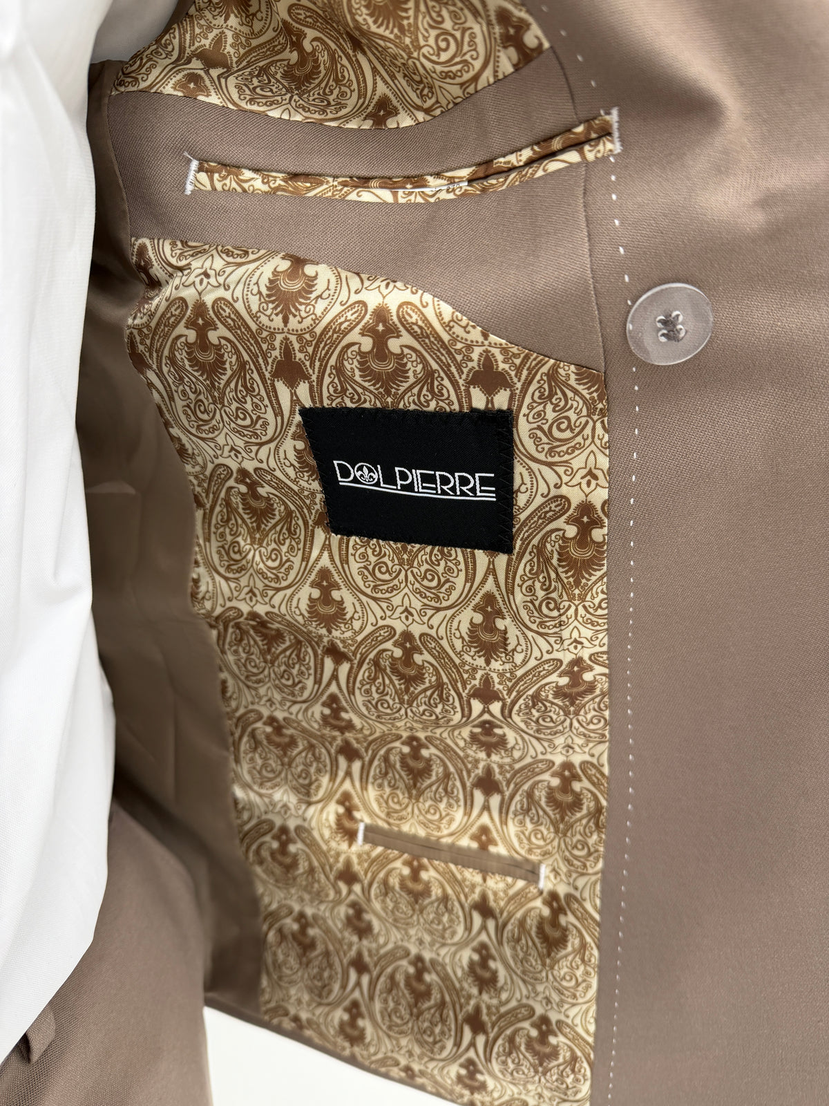 Mardin Taupe Double Breasted Heren 2-delig Pak