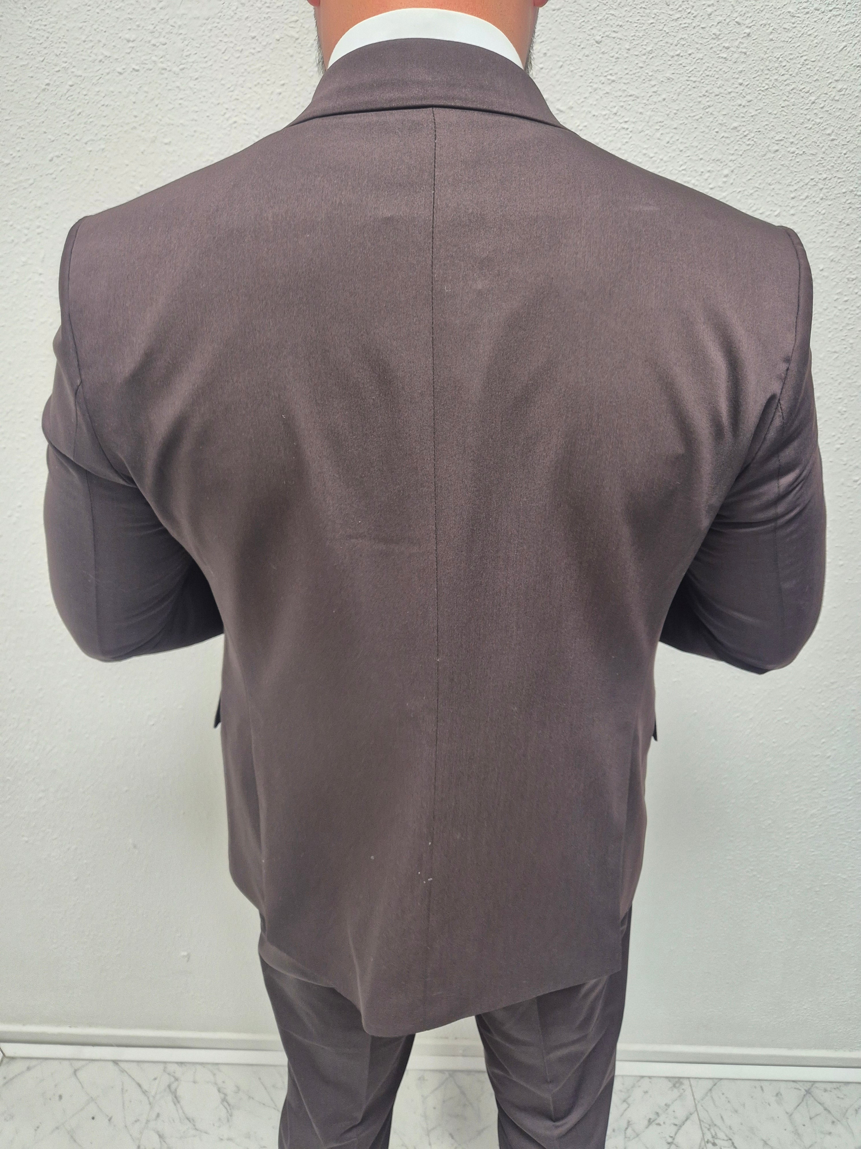 Milano Donker Bruin Heren 3-delig Pak Klassiek