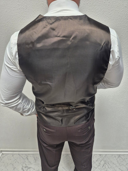 Milano Donker Bruin Heren 3-delig Pak Klassiek