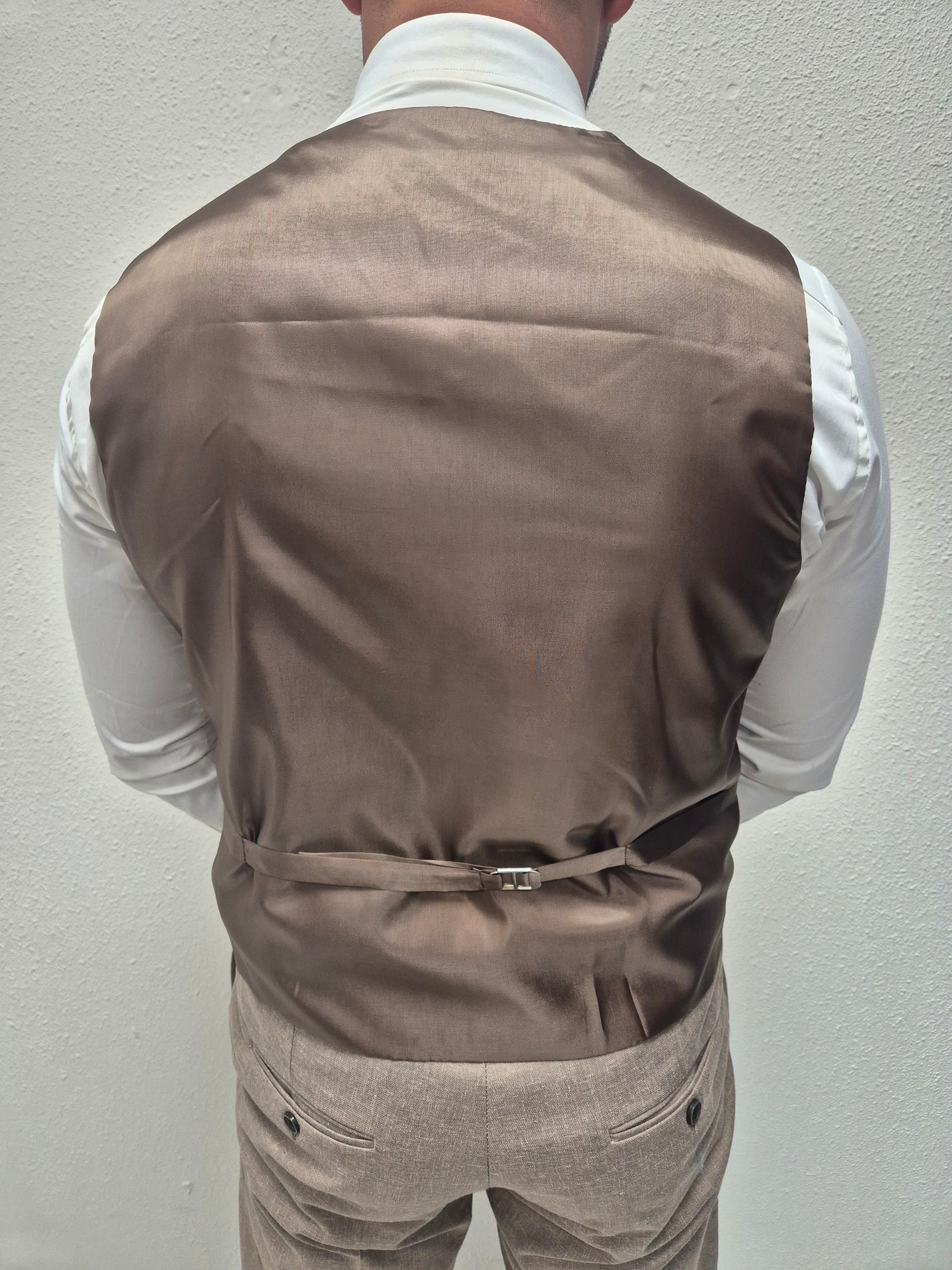 Muscat Taupe Patroon Heren 3-delig Pak