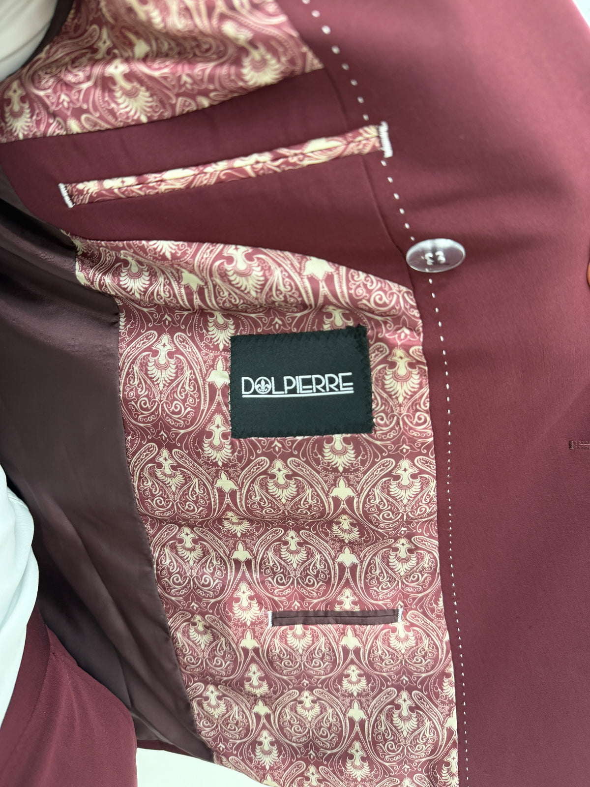 Roma Burgundy Double Breasted Heren 2-delig Pak
