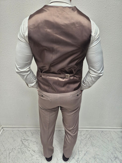 Salento Taupe Heren 3-delig Pak Klassiek