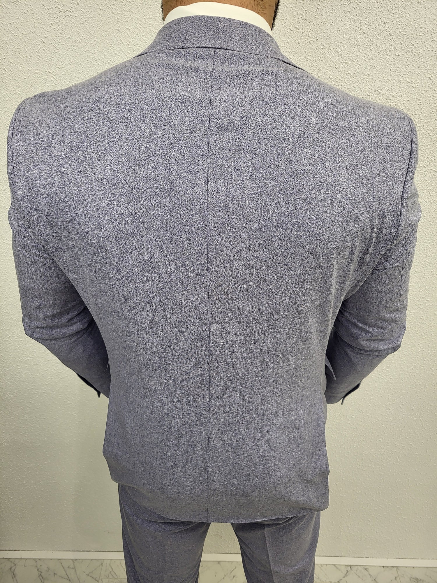 Santorini Pastel Lila Blauw Heren 3-delig Pak