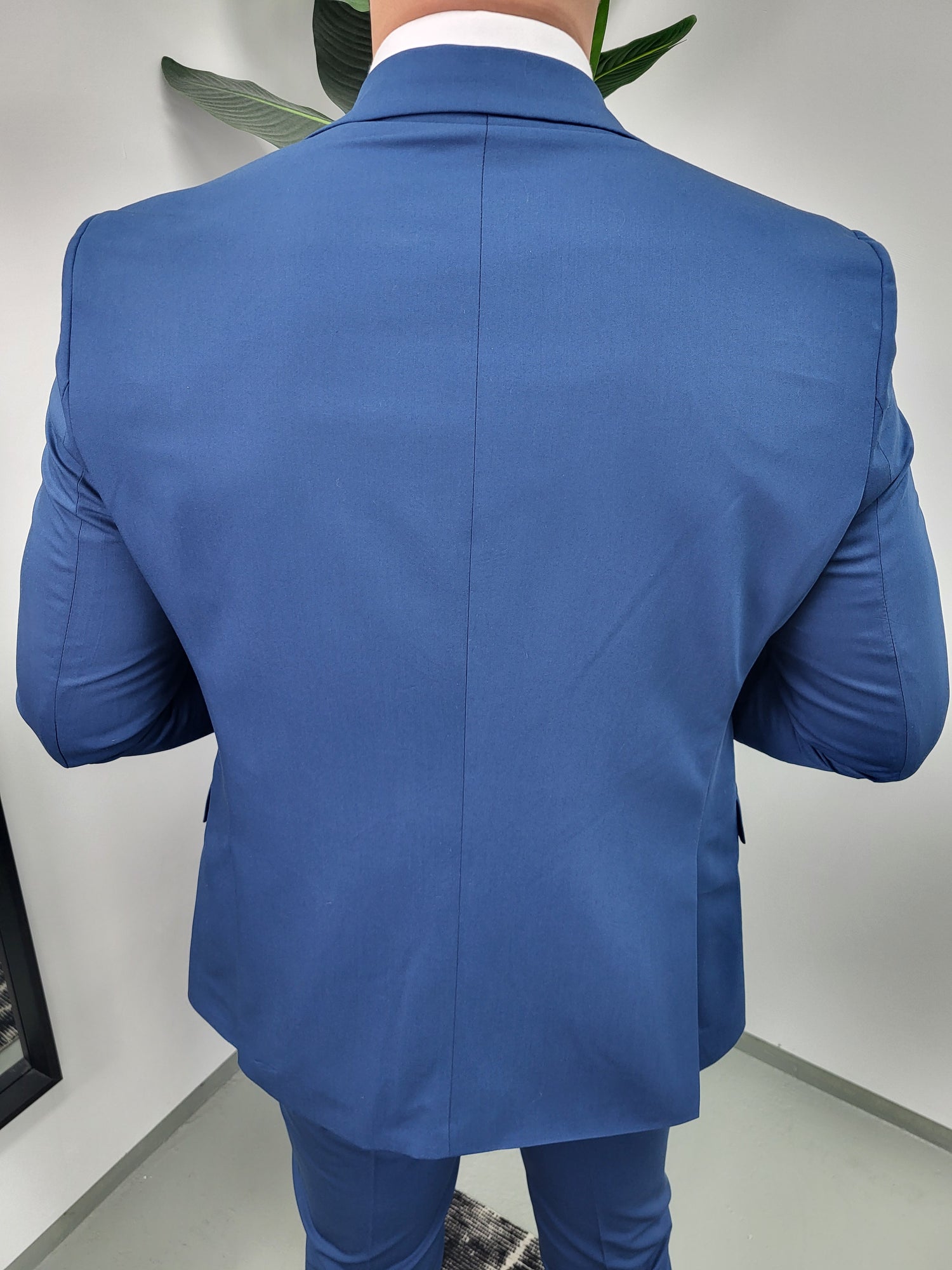 Tulum Petroluem Blauw Double Breasted Heren 2-delig Pak Klassiek