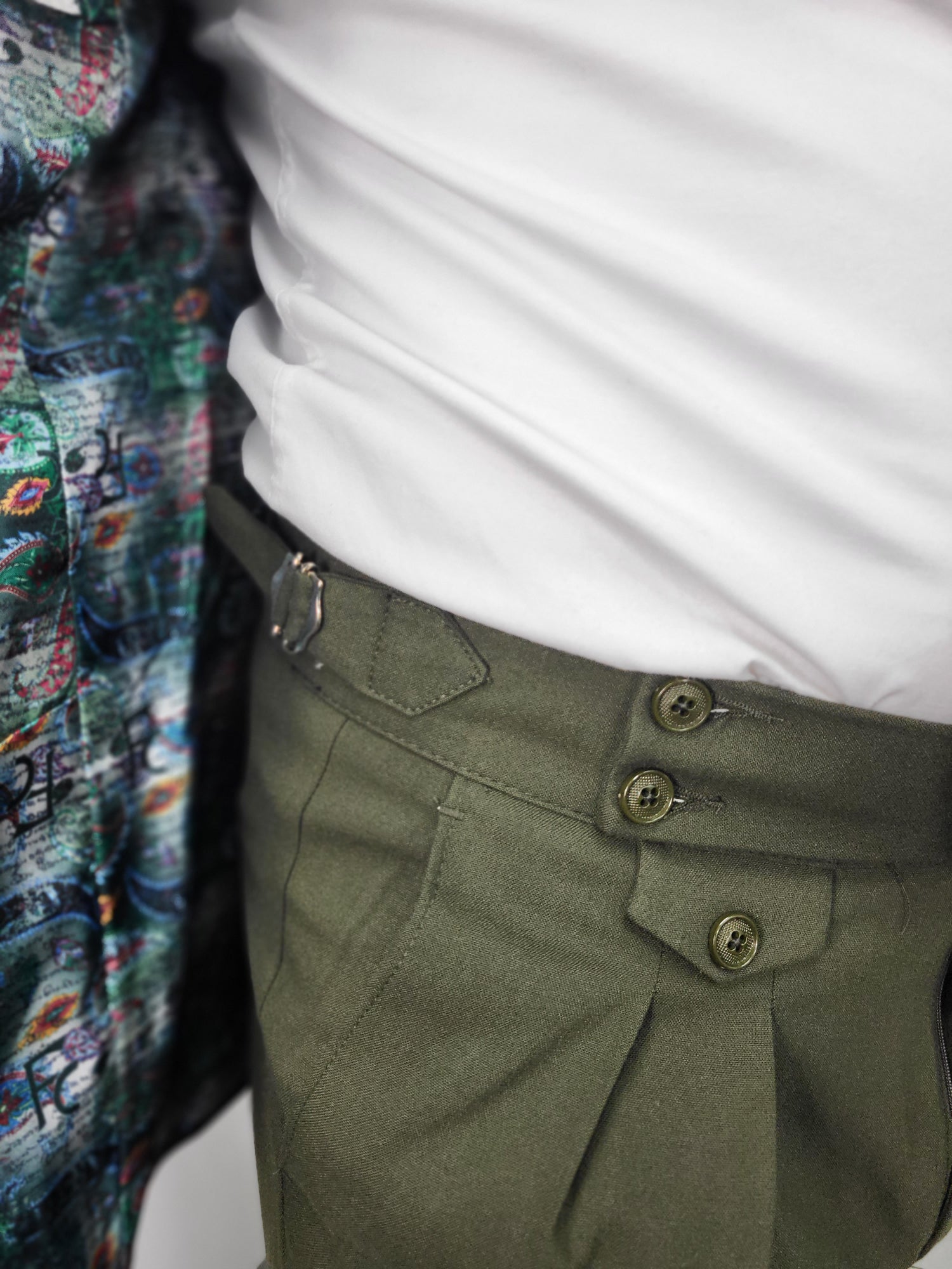 Bologna Premium Heren 2-delig Pak Groen Klassiek met Gurkha-style waistband