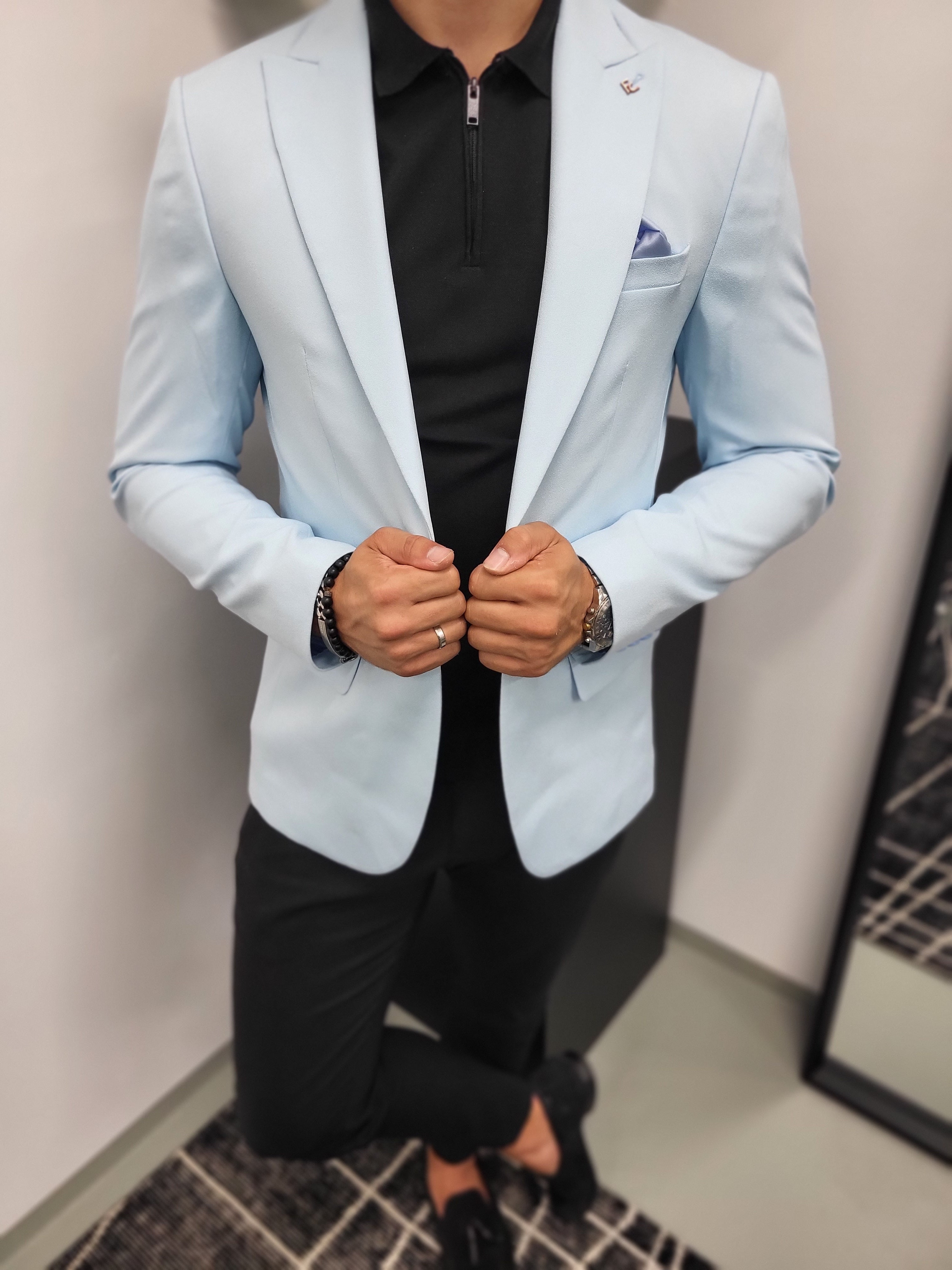 Blauwe blazer heren deals