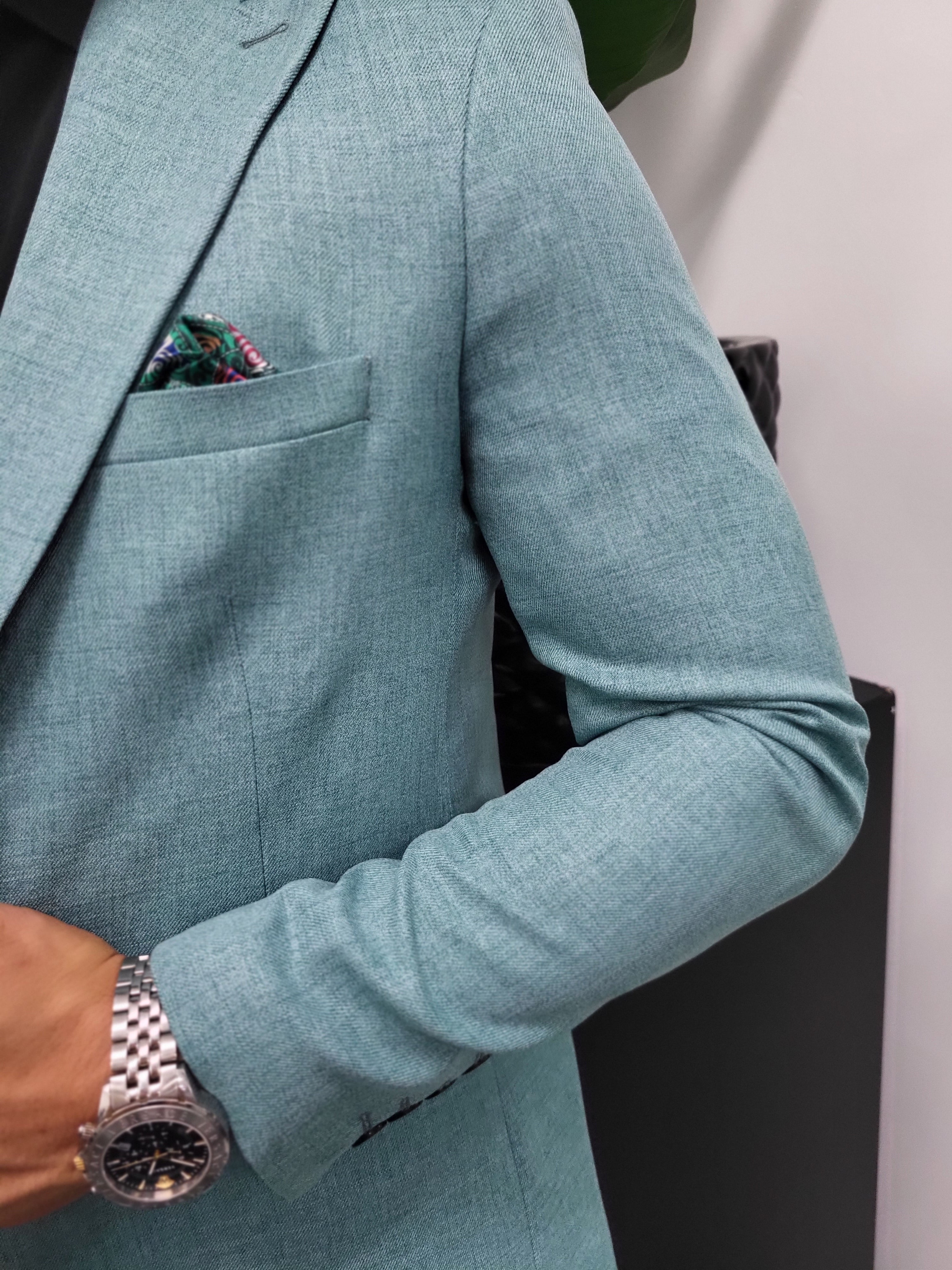 Verstikken Milieuactivist duurzame grondstof Livorno Heren Colbert Turquoise Klassiek – DOLPIERRE