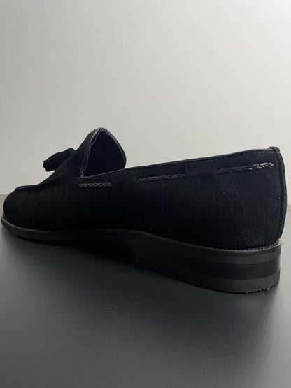 Florence Zwart Leren Suede Mocassins - Loafers - Instappers
