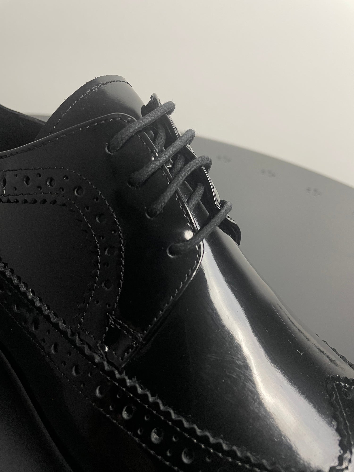 Mallorca Zwart Leren Glans Veterschoenen - Nette Schoenen