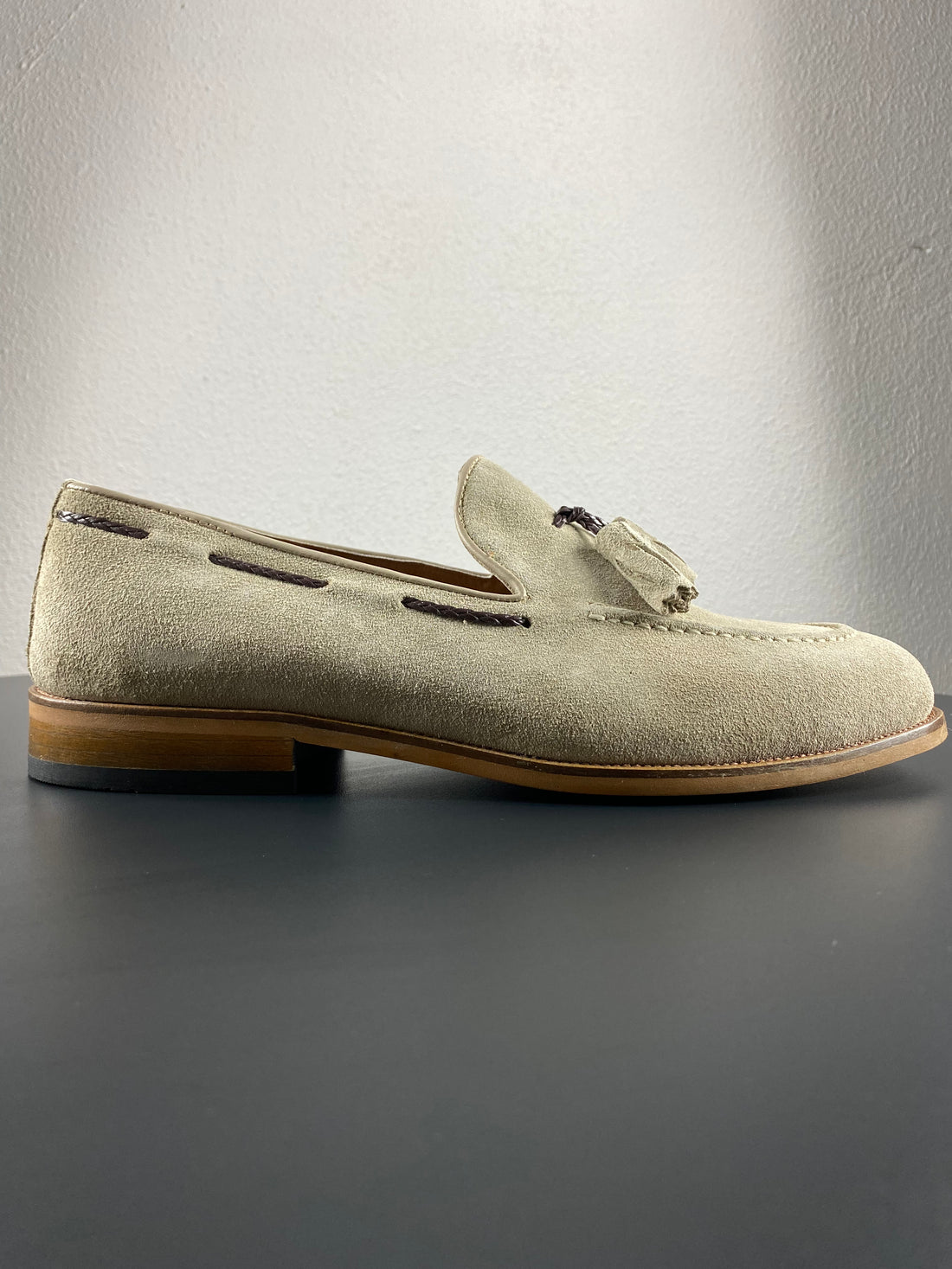 Florence Beige Leren Suede Mocassins - Loafers - Instappers