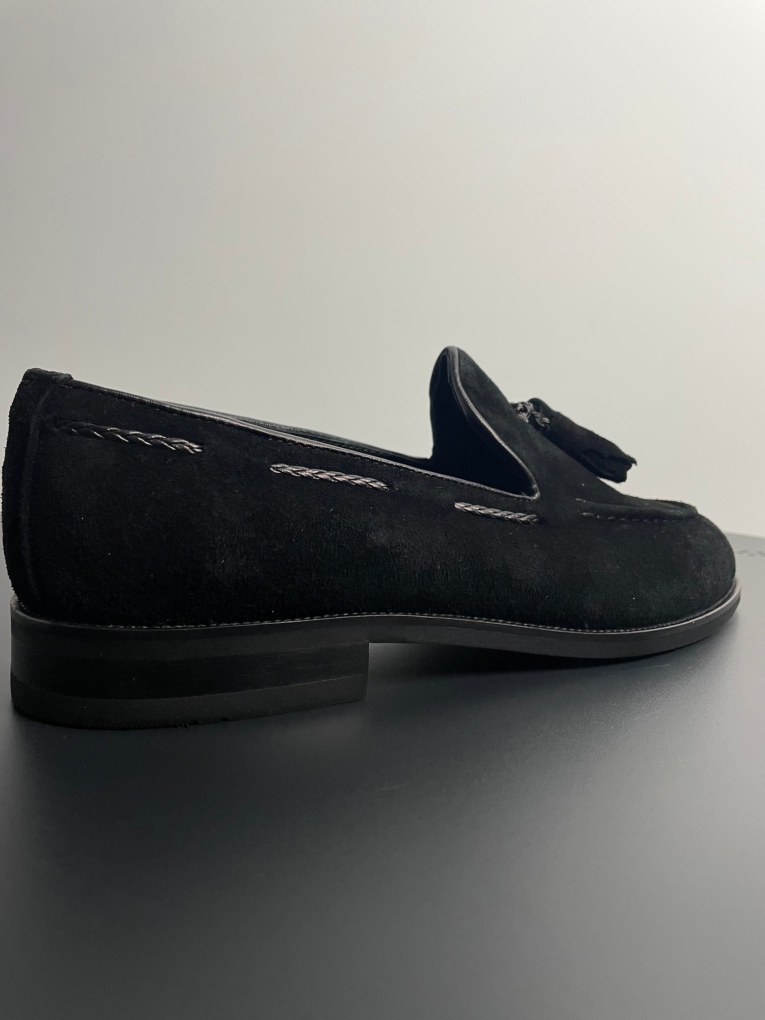 Florence Zwart Leren Suede Mocassins - Loafers - Instappers