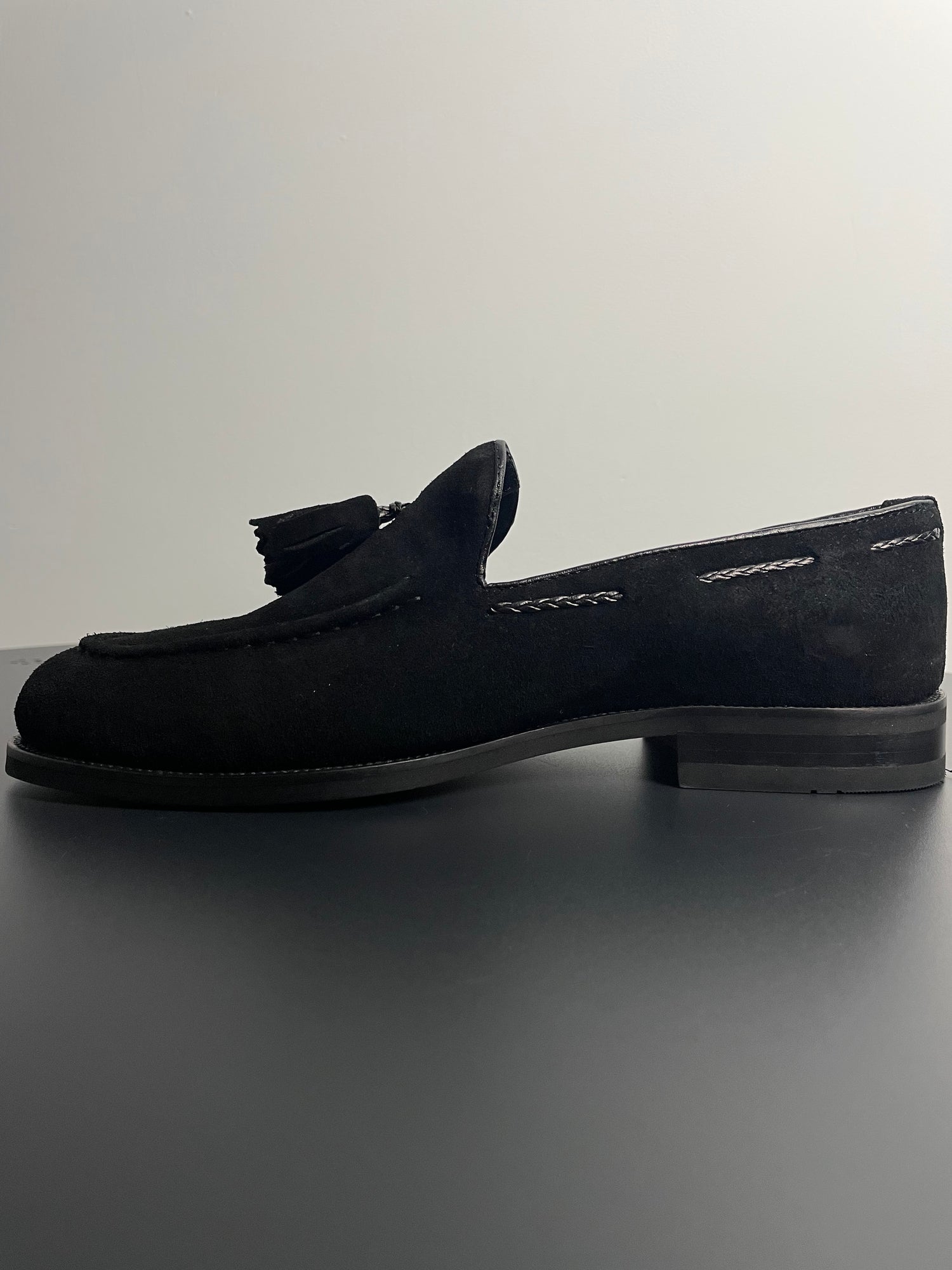 Florence Zwart Leren Suede Mocassins - Loafers - Instappers